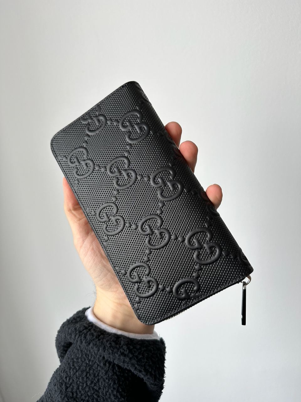 Gucci Wallet Black Embossed Leather - 4