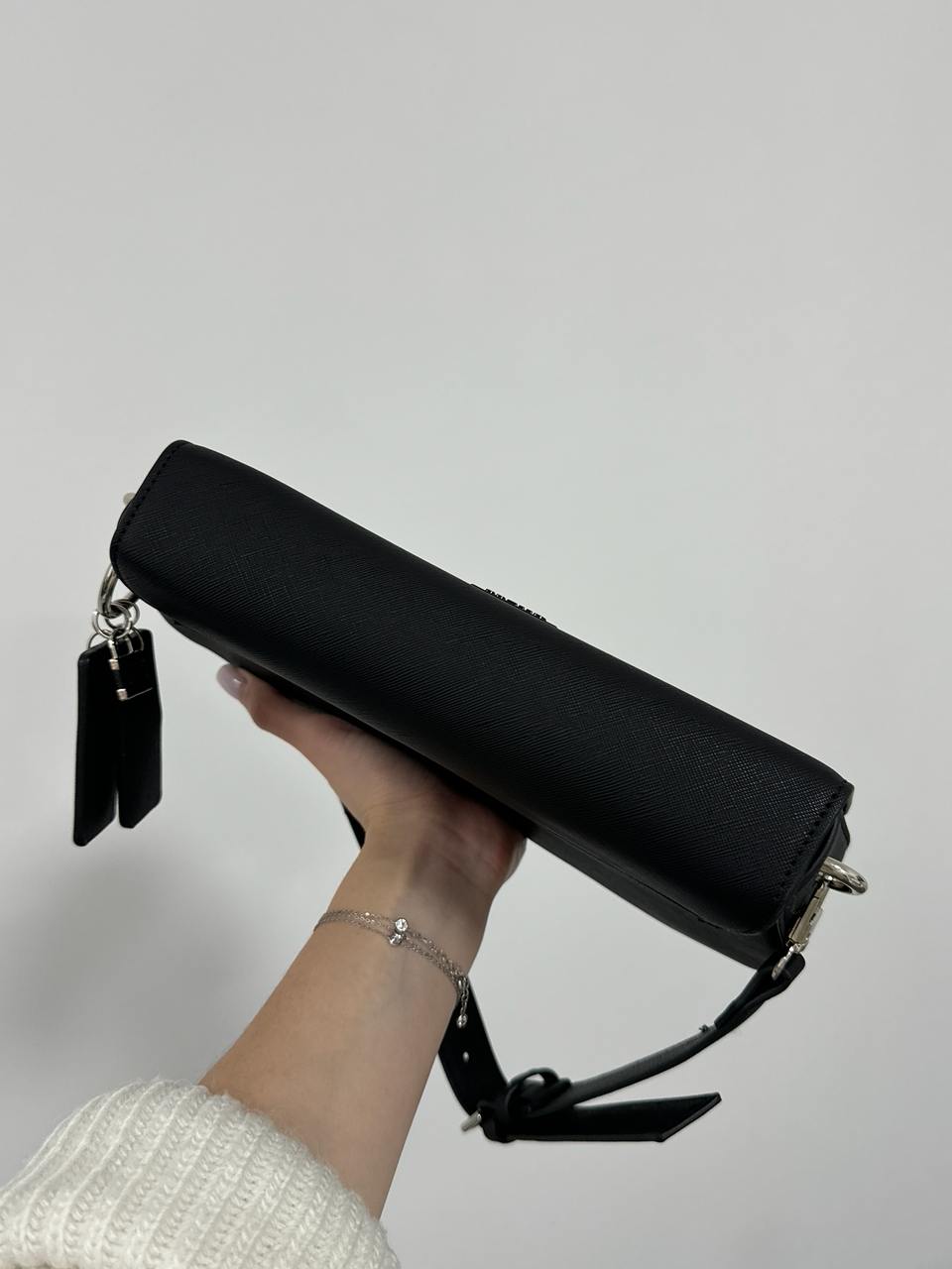 Guess Cordelia Shoulder Bag Black/Silver - 10