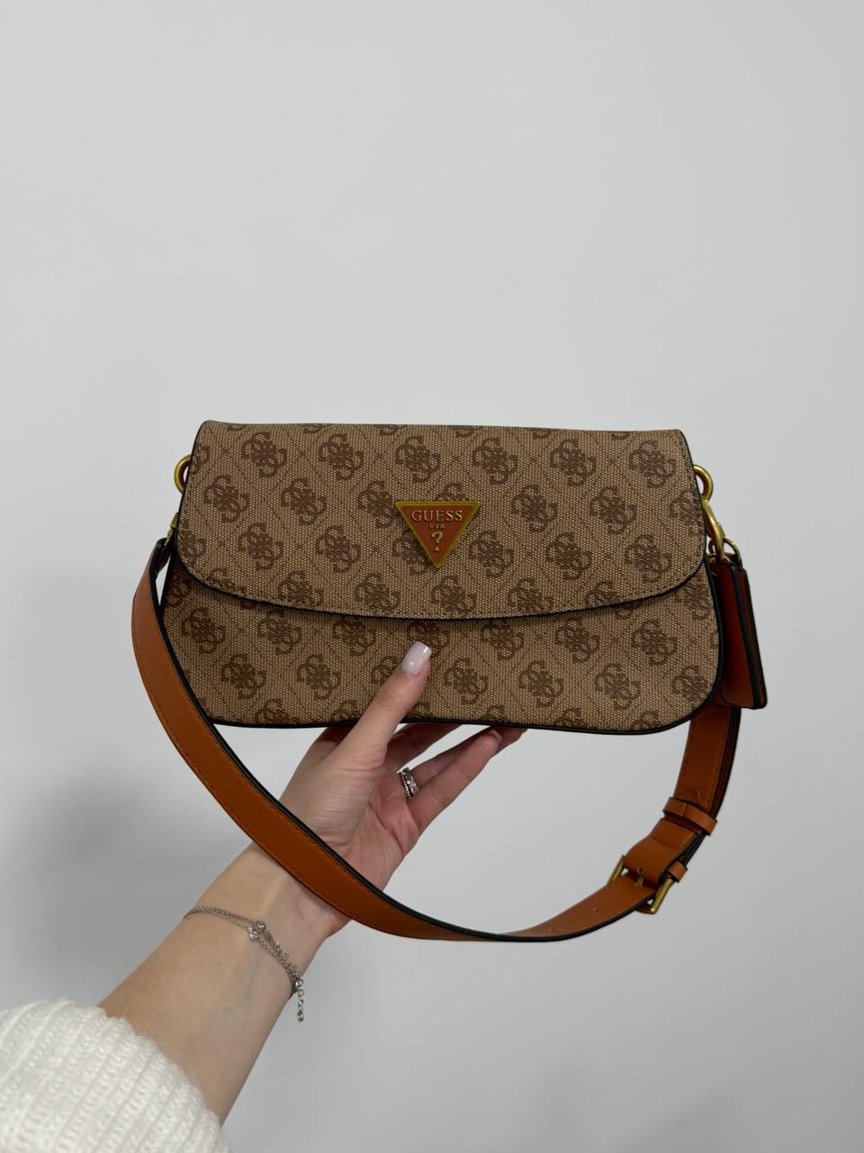 Guess Cordelia Shoulder Bag Gold Canvas Gold - 4