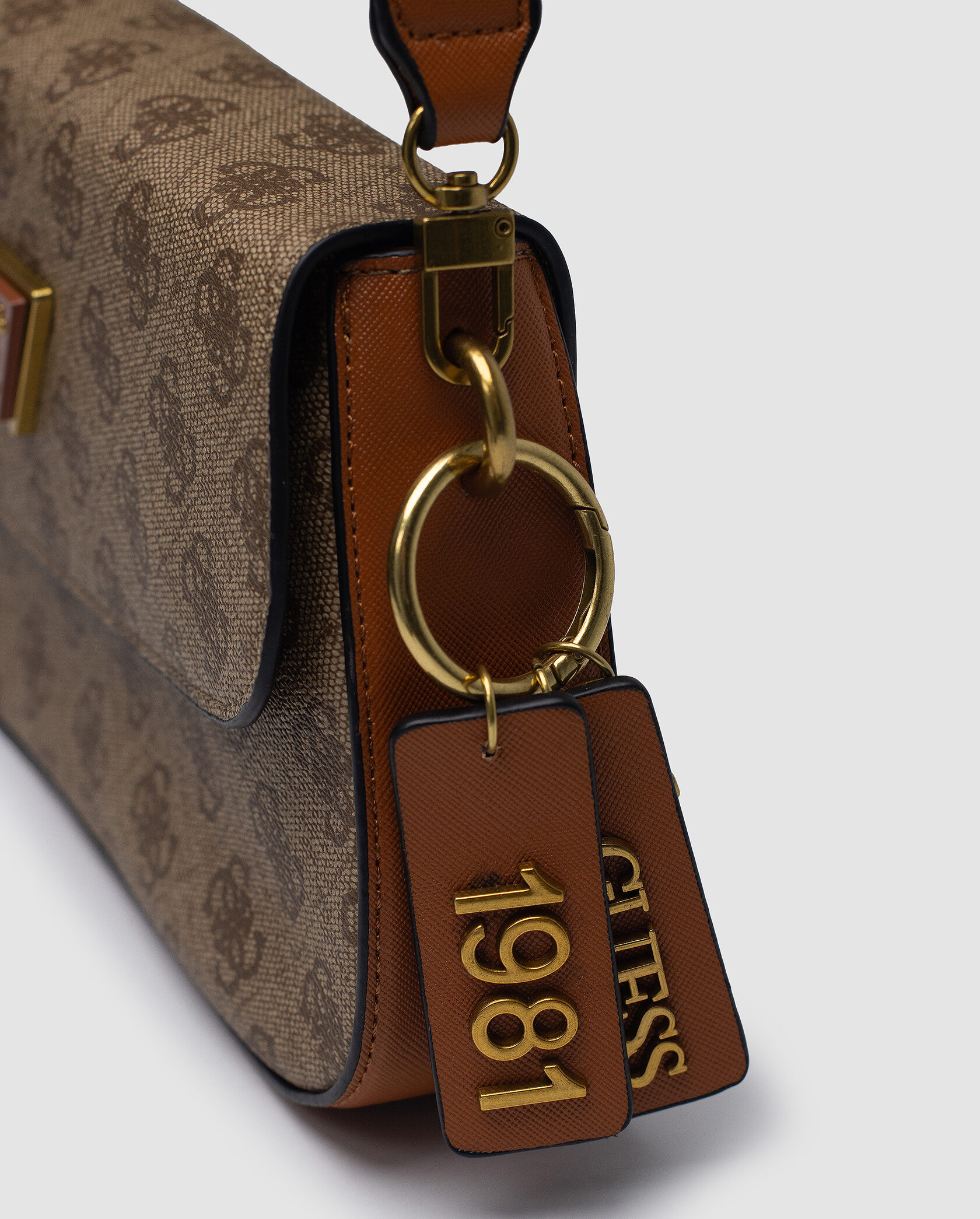 Guess Cordelia Shoulder Bag Gold Canvas Gold - 7