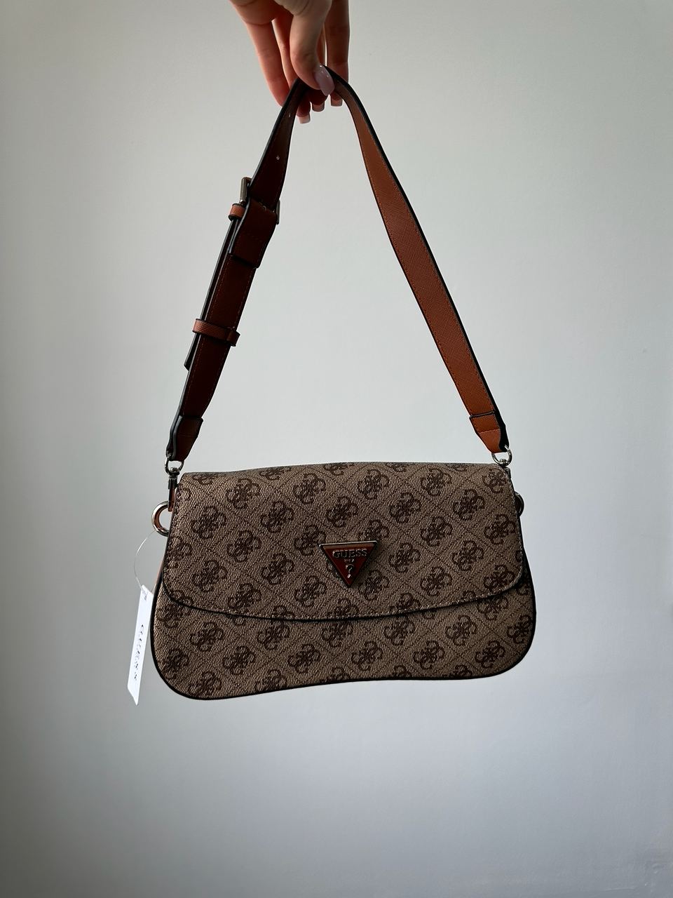 Guess Cordelia Shoulder Bag Gold Canvas - 2