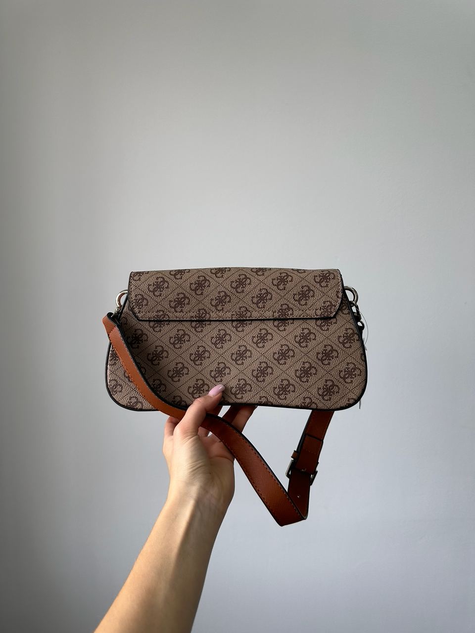 Guess Cordelia Shoulder Bag Gold Canvas - 6