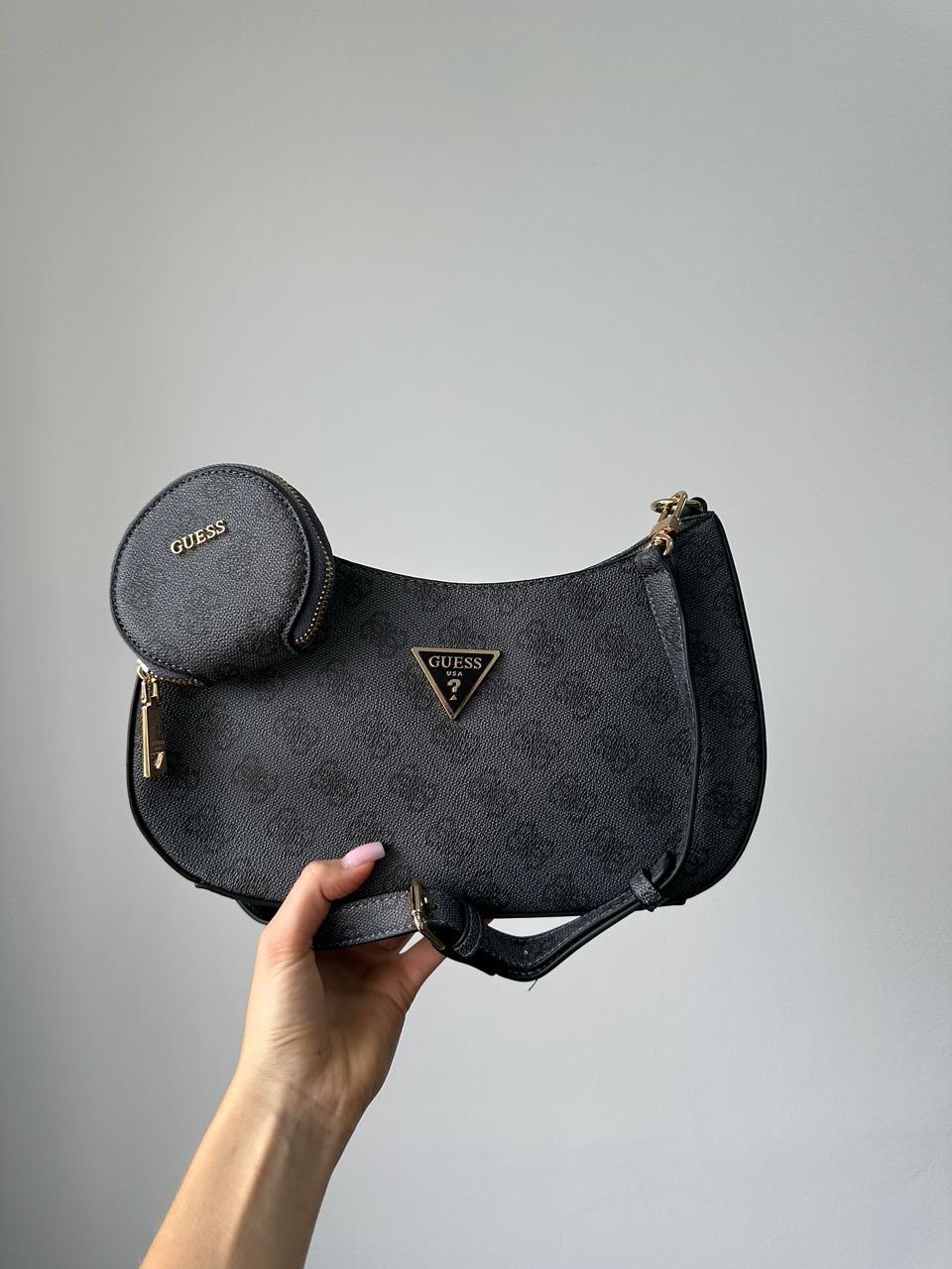 Guess Noelle Quattro G Shoulder Bag Blue - 2