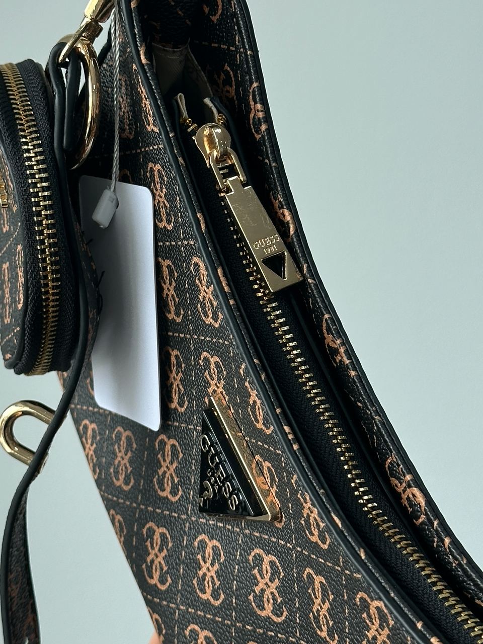 Guess Noelle Quattro G Shoulder Bag Brown - 7