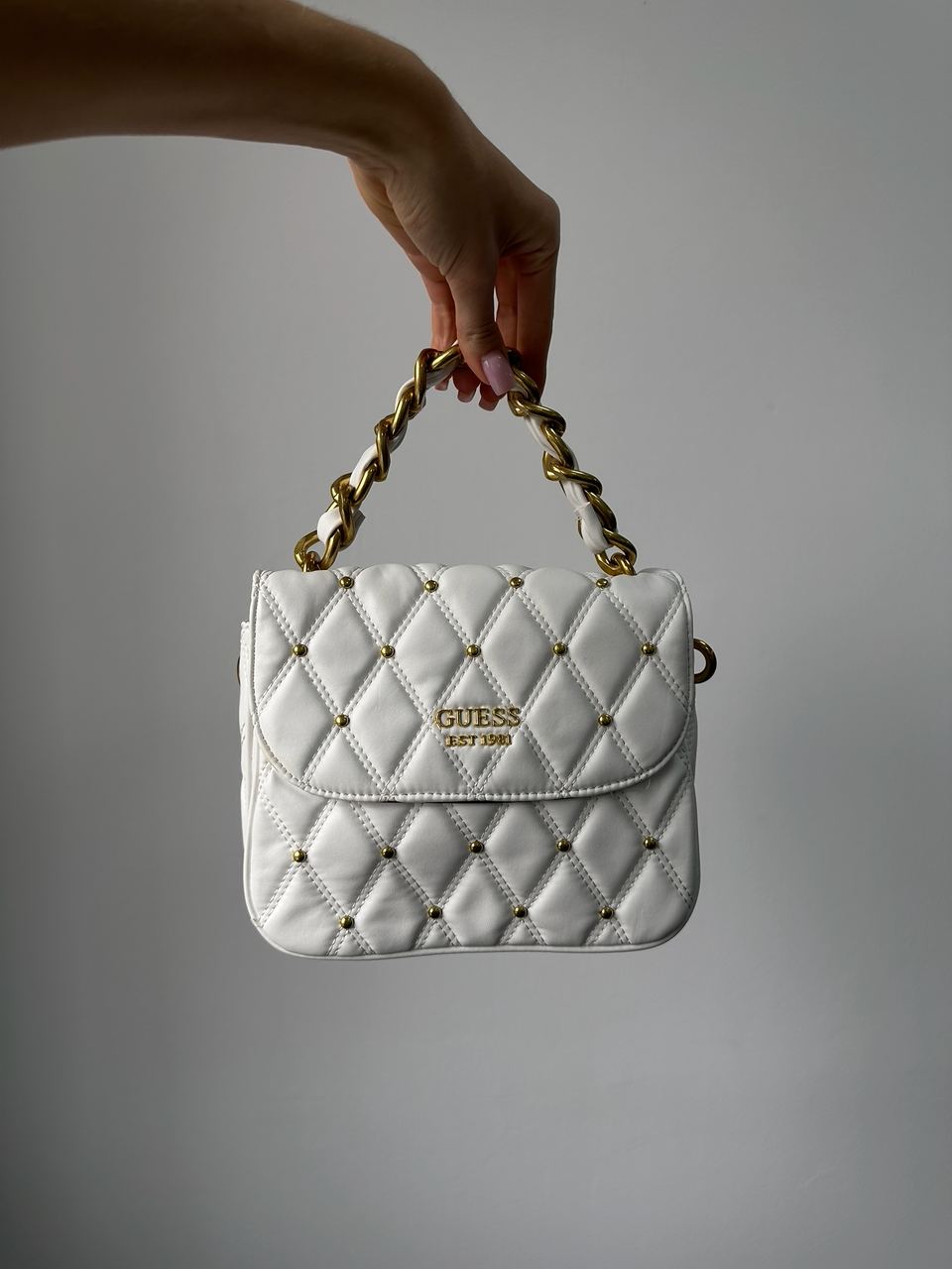Guess Triana Flap Shoulder Bag White - 2