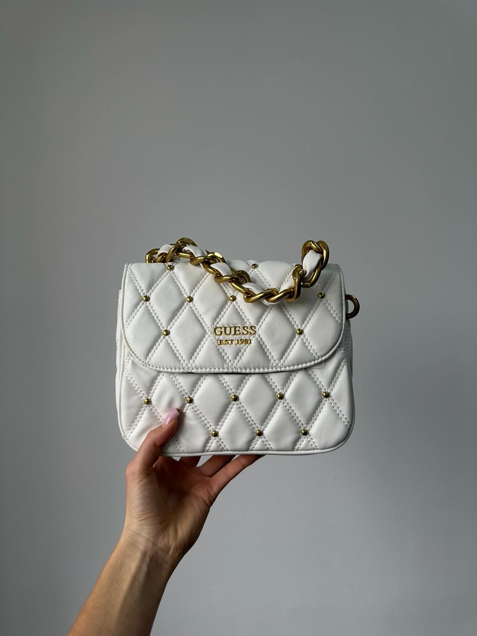 Guess Triana Flap Shoulder Bag White - 3