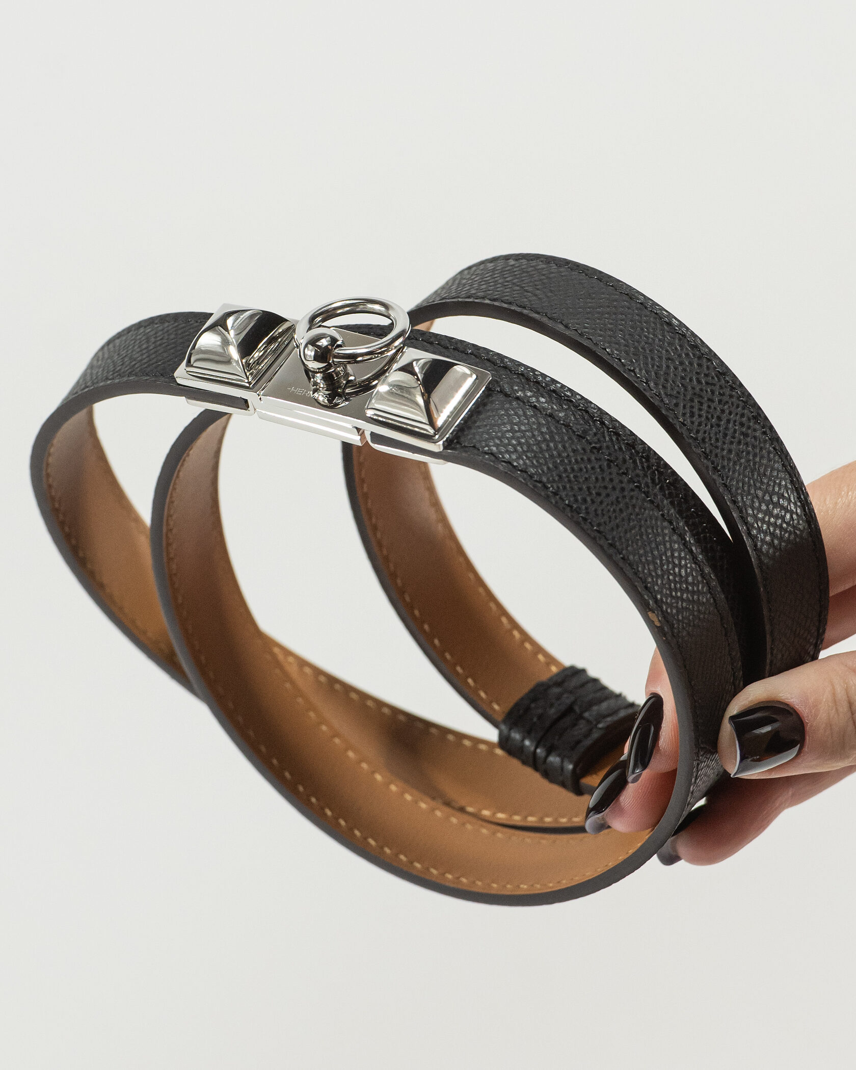 Hermès Collier de Chien Bracelet Black/Silver - 4