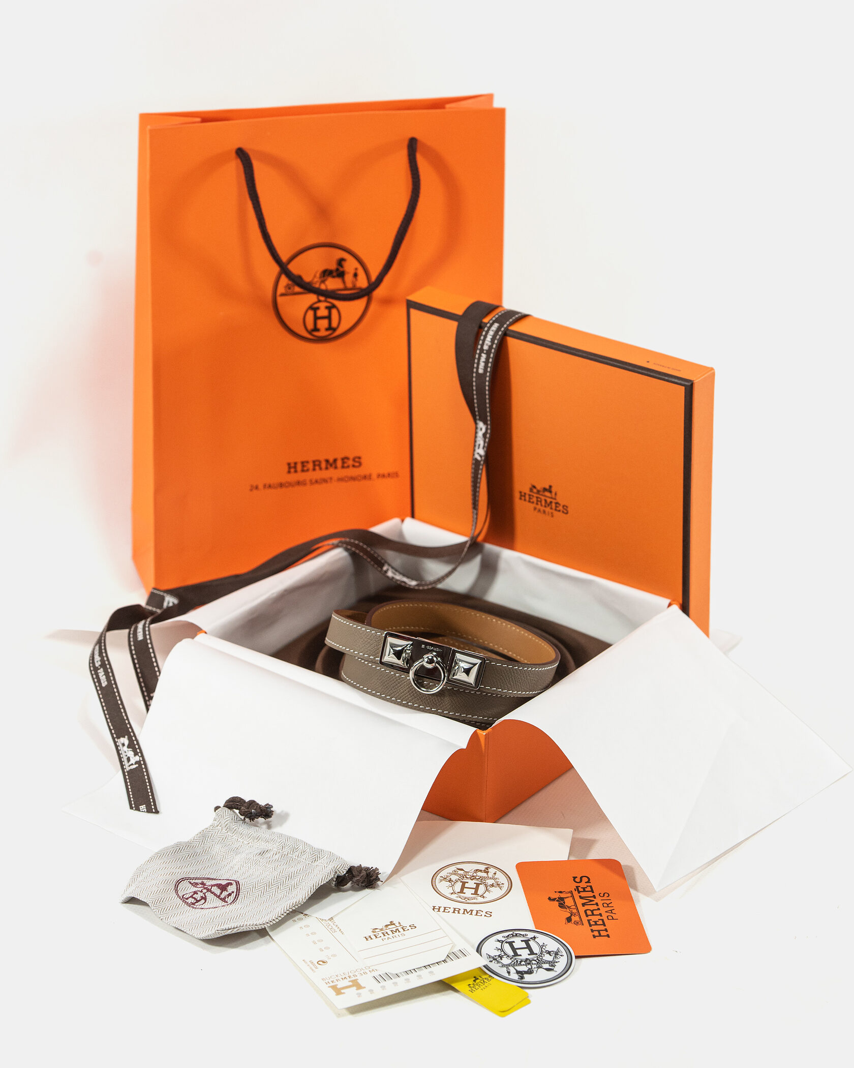 Hermès Collier de Chien Bracelet Brown/Silver - 2