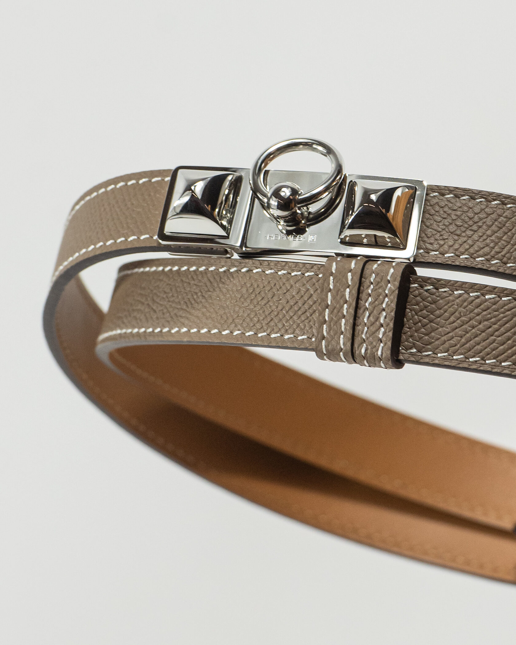 Hermès Collier de Chien Bracelet Brown/Silver - 4