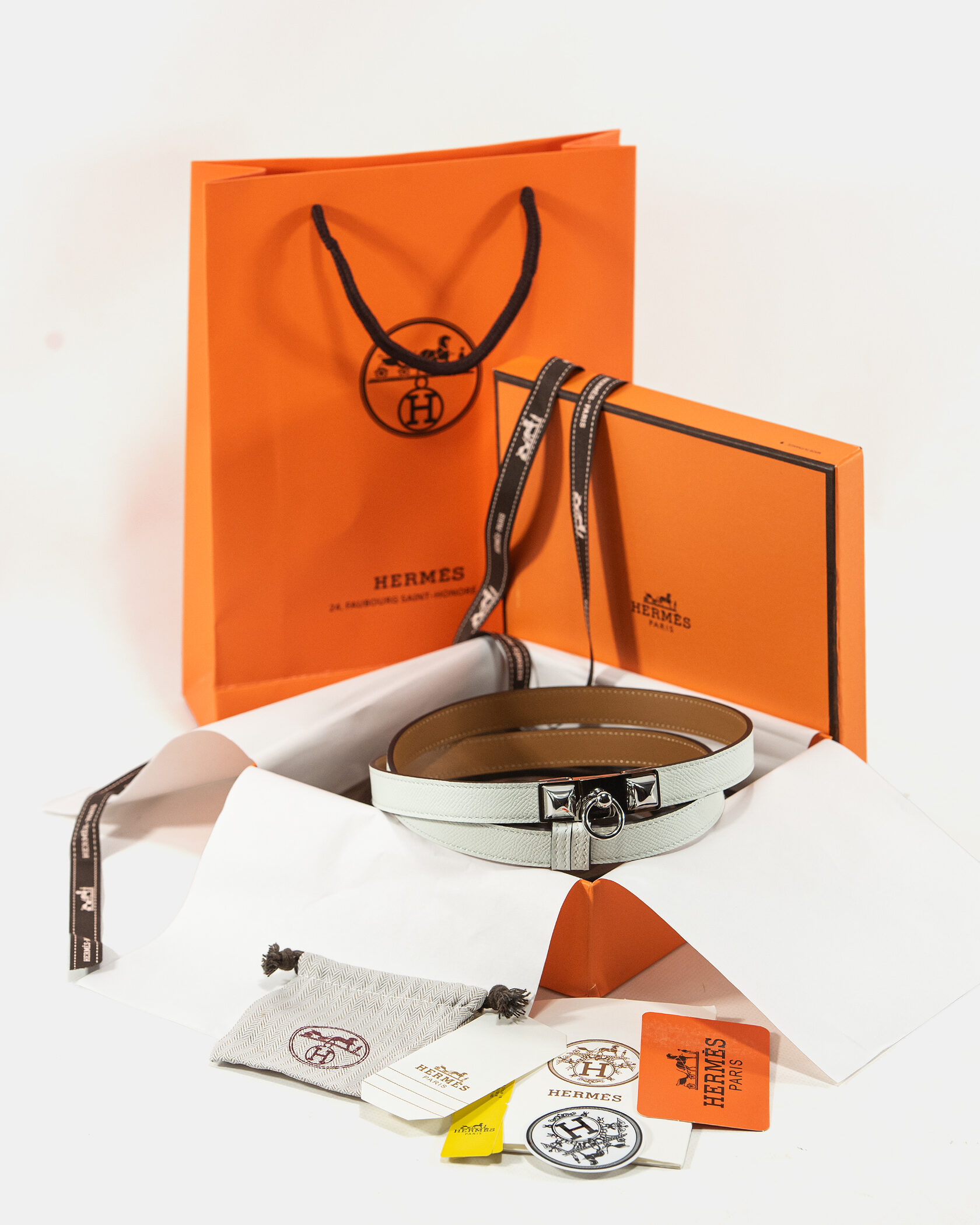 Hermès Collier de Chien Bracelet White/Silver - 3