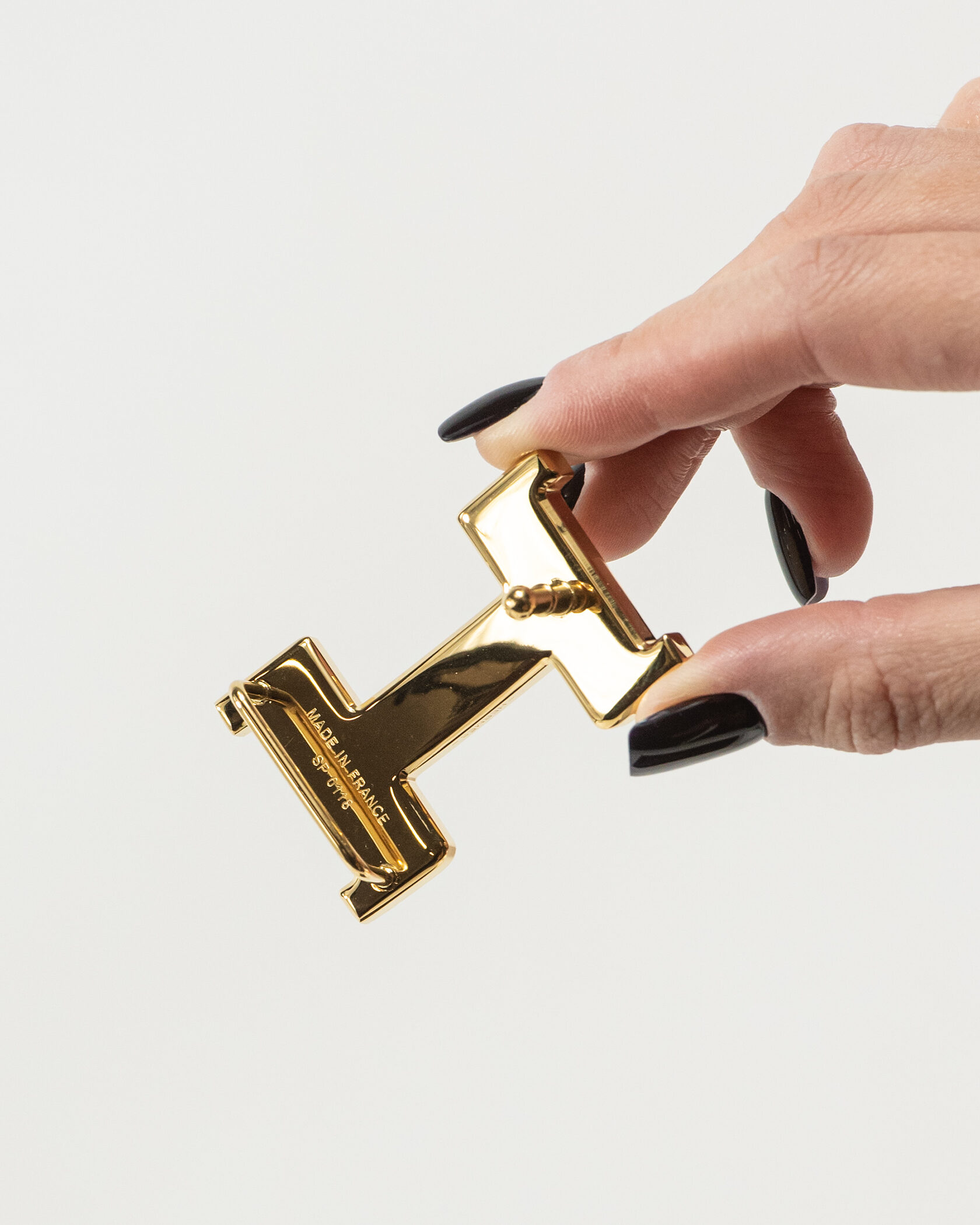 Hermès H Reversible Belt in Brown/White Leather with Gold Buckle - 7