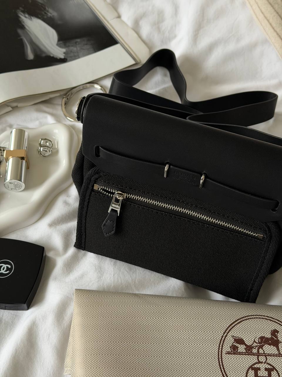 Hermès Herbag Zip 20 Bag Black - 13