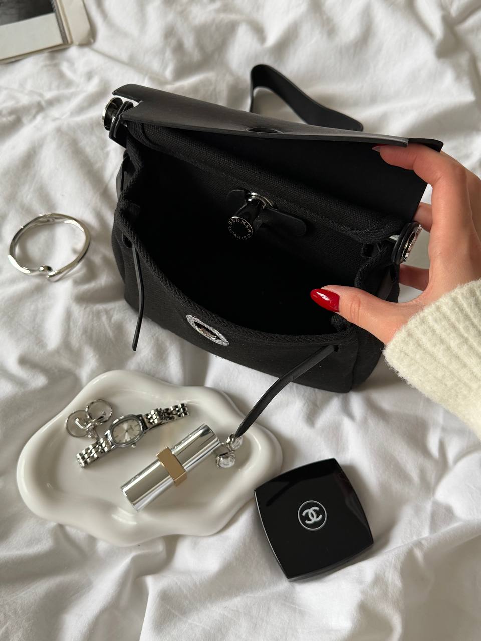 Hermès Herbag Zip 20 Bag Black - 15