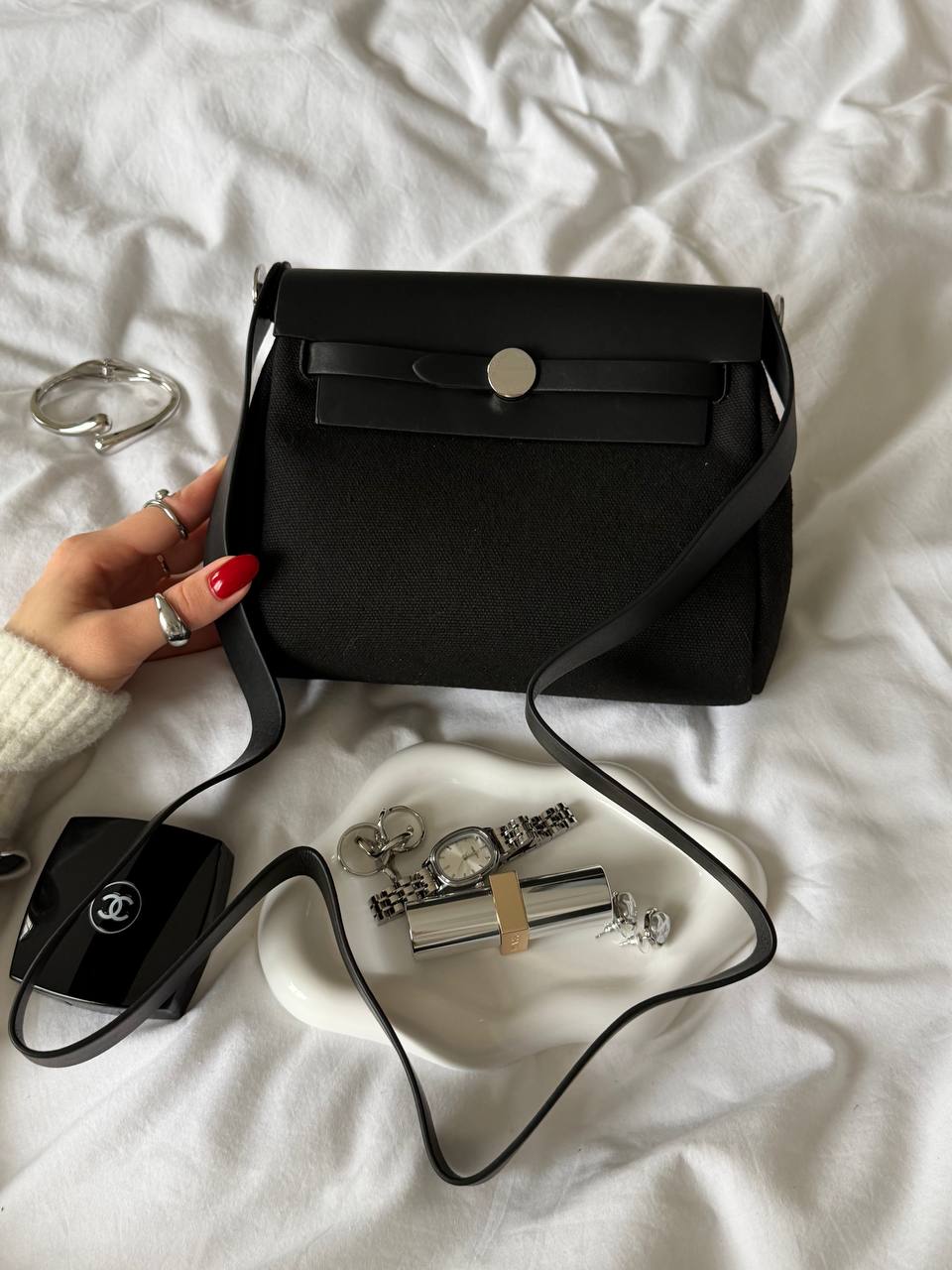 Hermès Herbag Zip 20 Bag Black - 3