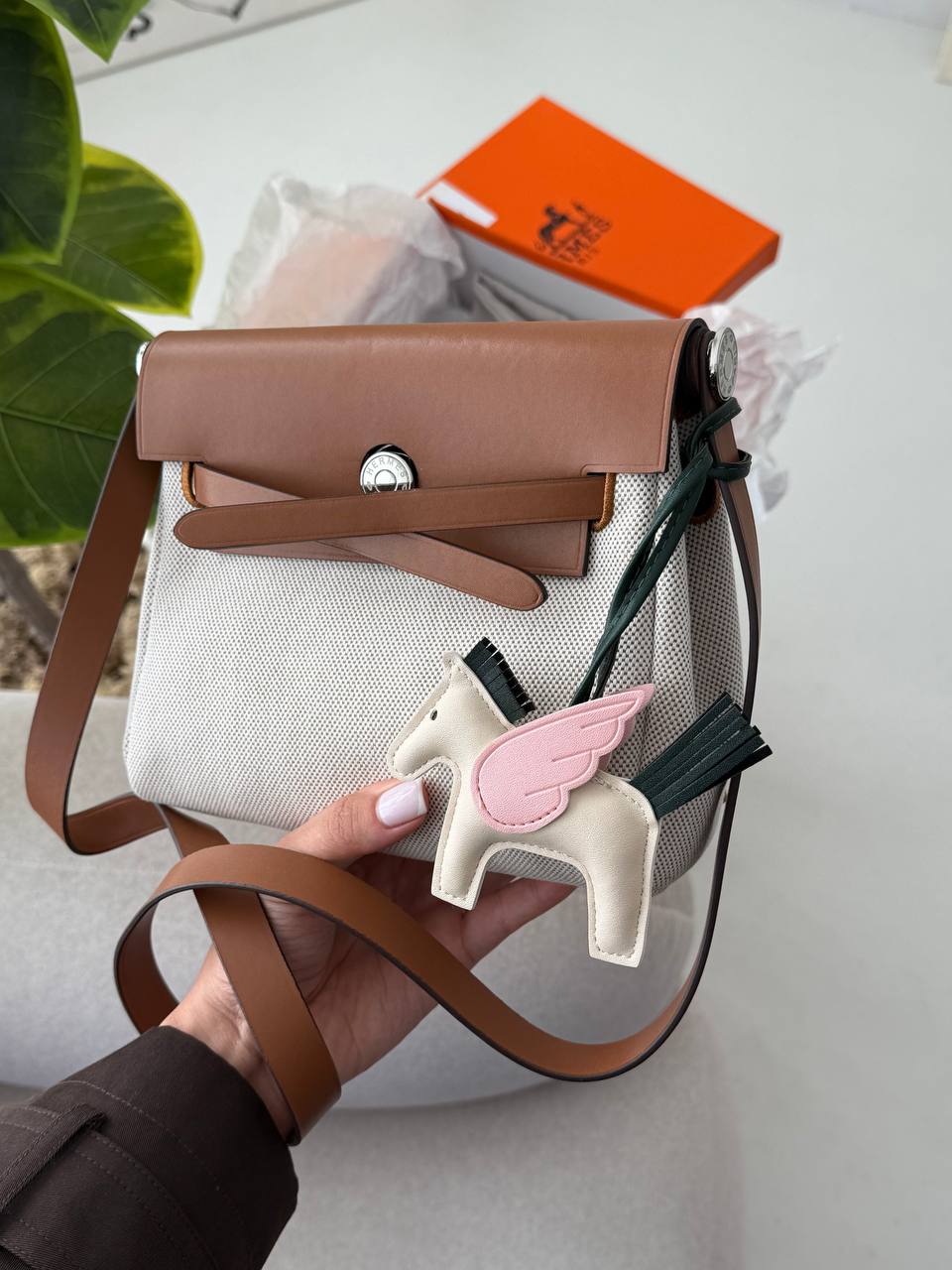 Hermès Herbag Zip 20 Bag Grey/Brown - 12