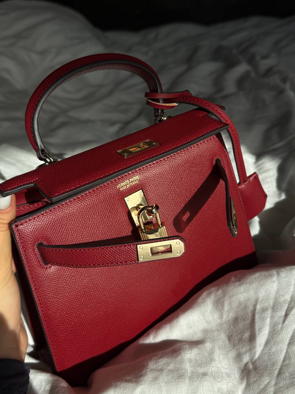 Hermès Kelly 20 Mini Bag in Rouge H Epsom Leather - 13
