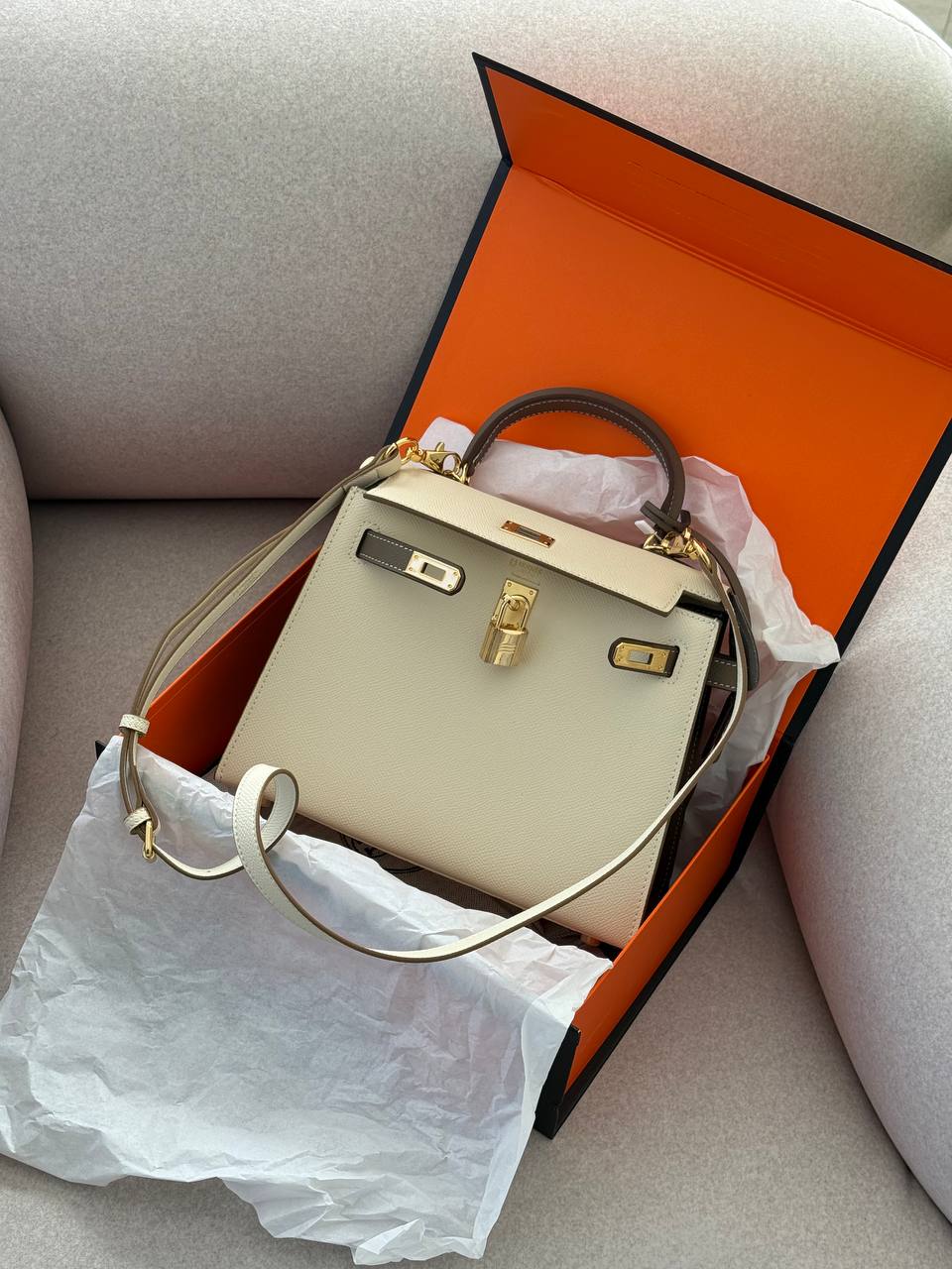 Hermès Kelly Milk/Brown - 2