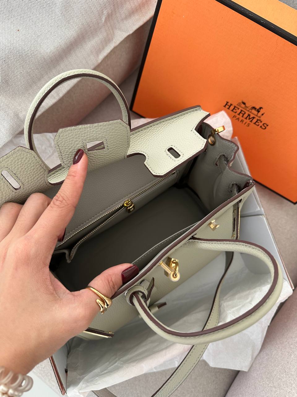 Hermes Birkin 25 Sauge - 3