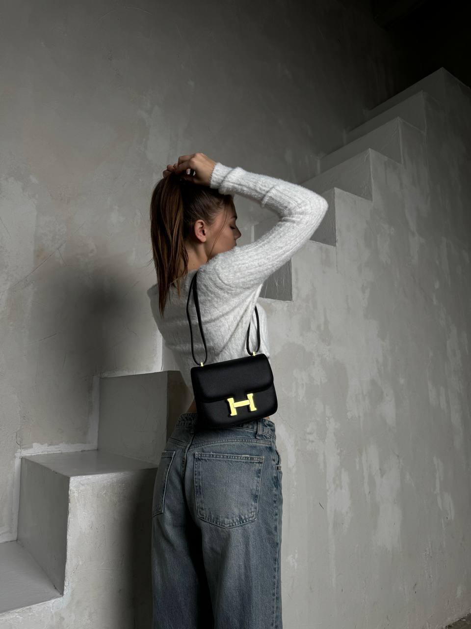 Hermes Constance 23 Epsom Calf Black/Gold - 3