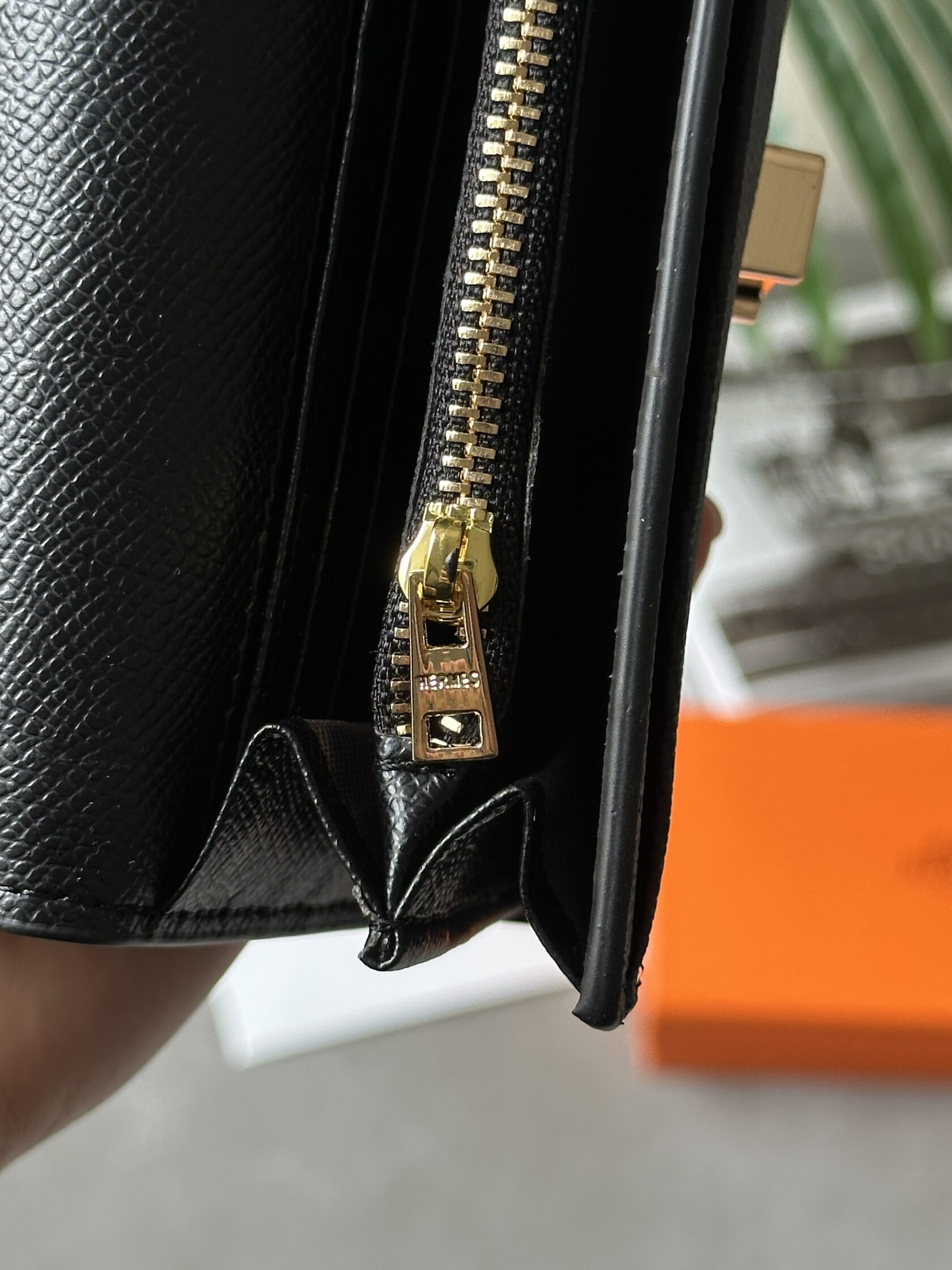 Hermes Constance Long To Go Wallet Black/Gold - 15