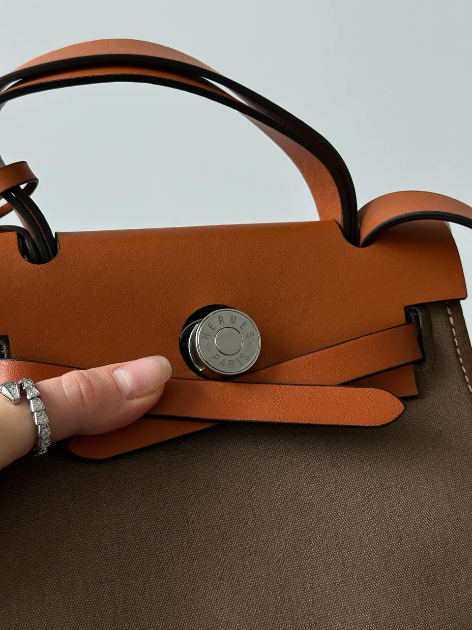 Hermes Herbag Zip 20 Bag Brown/Ginger - 5