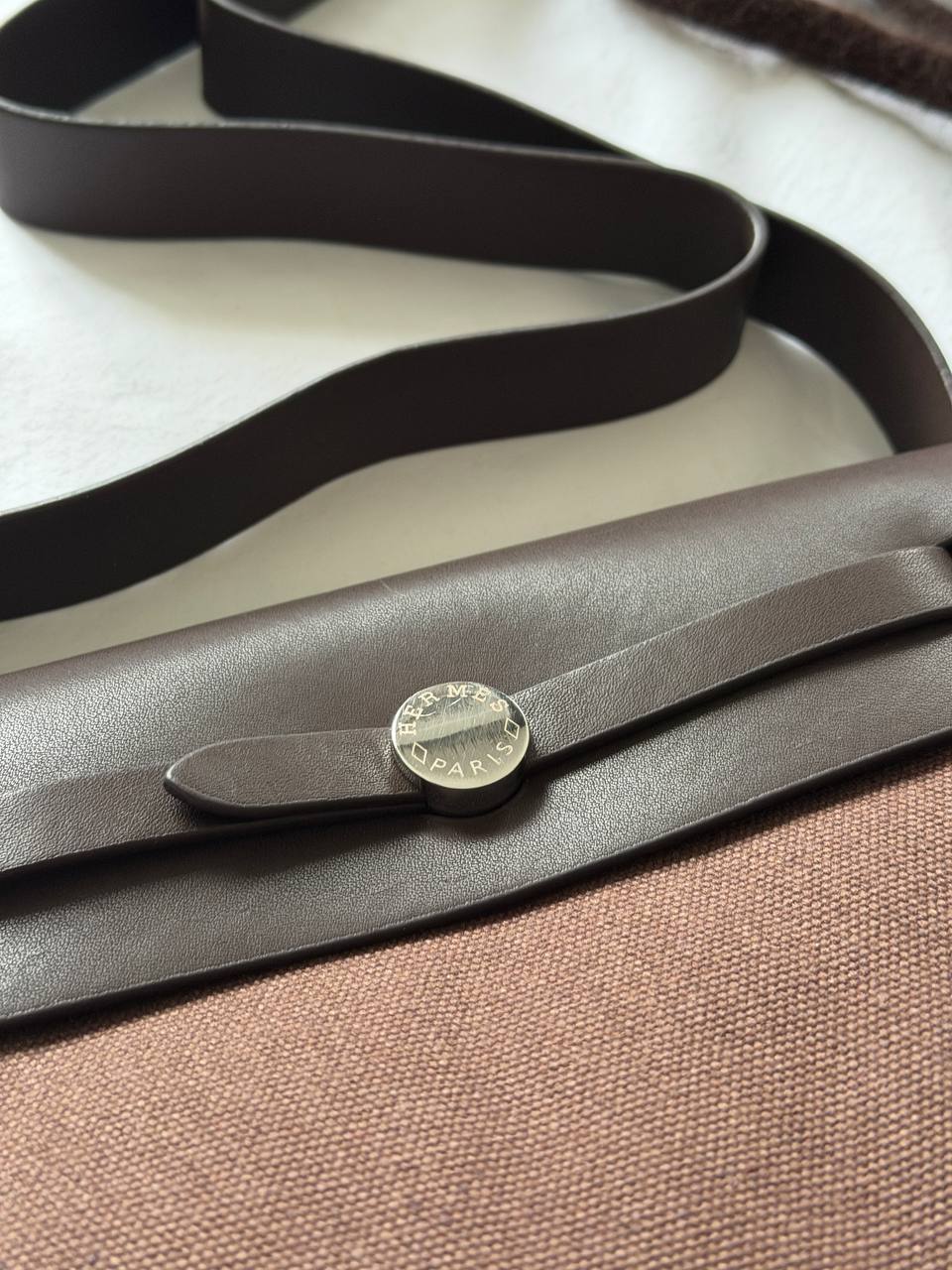 Hermes Herbag Zip 20 Bag Dark Brown - 6