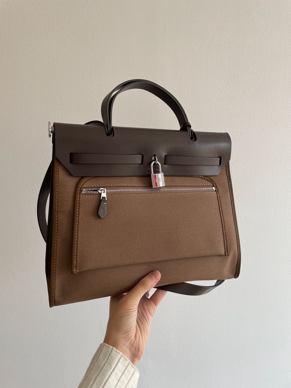 Hermes Herbag Zip 31 Bag Chocolate - 12