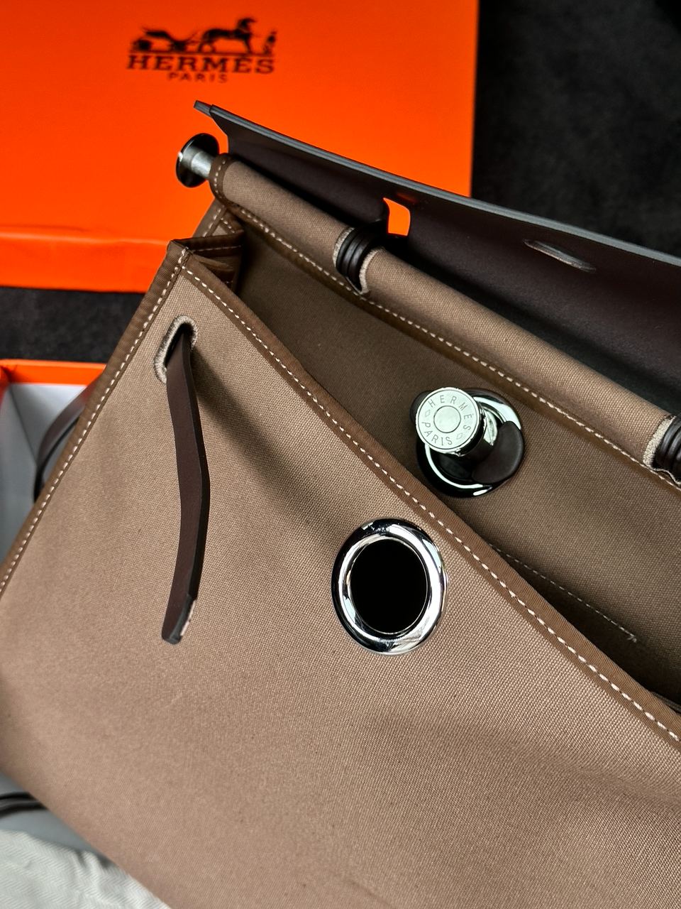 Hermes Herbag Zip 31 Bag Chocolate - 15