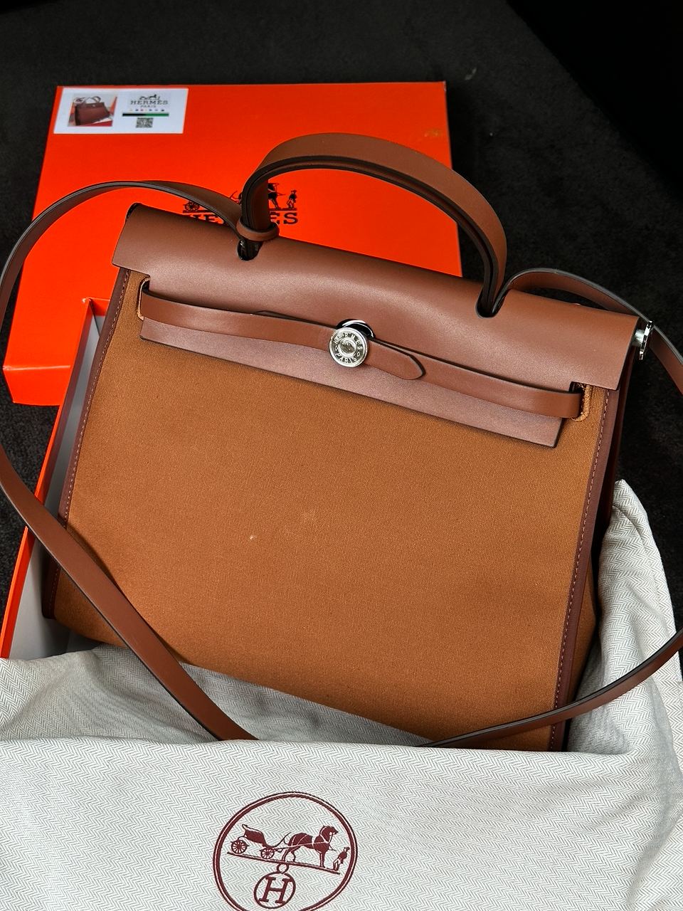 Hermes Herbag Zip 31 Bag Ginger - 2