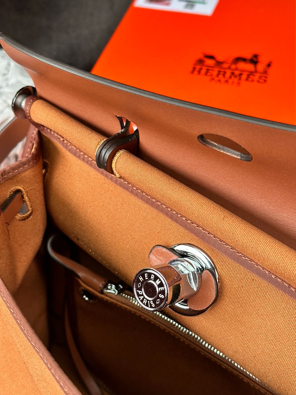 Hermes Herbag Zip 31 Bag Ginger - 23