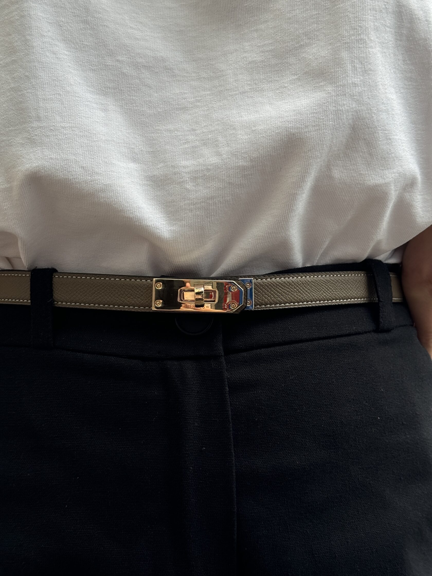 Hermes Kelly 18 Belt Beige Leather - 18