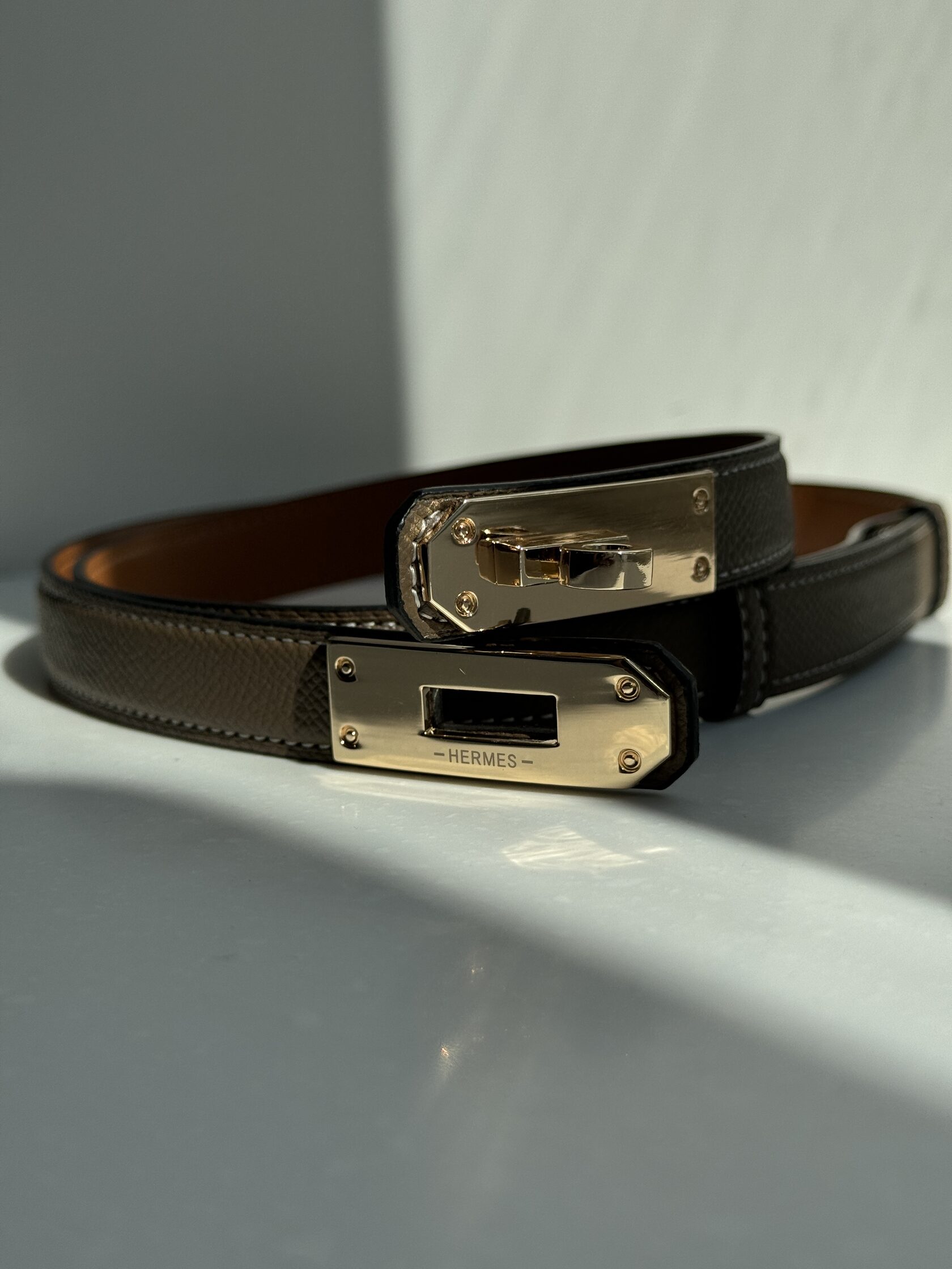 Hermes Kelly 18 Belt Beige Leather - 5