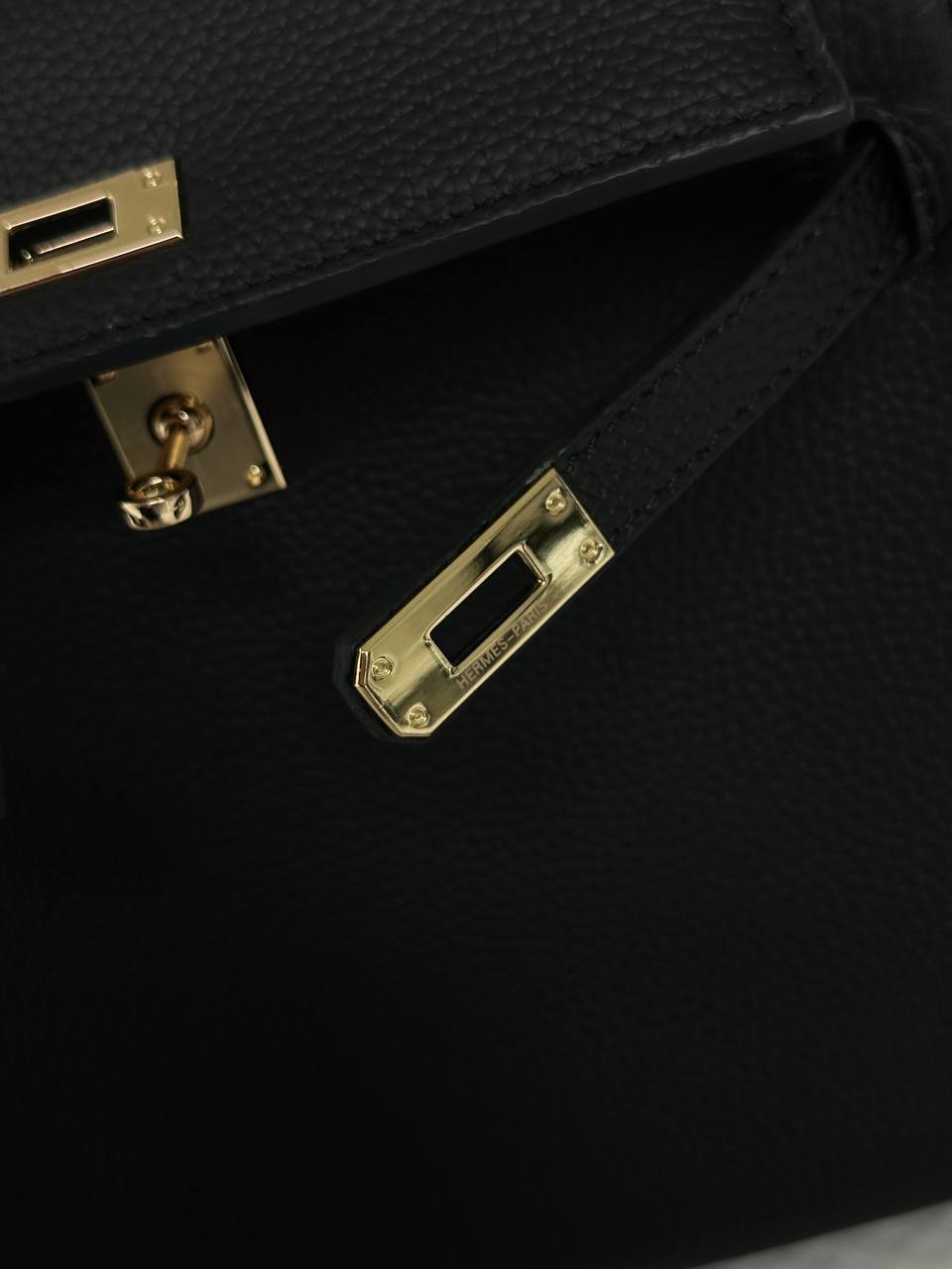 Hermes Kelly 25 Black/Gold - 18