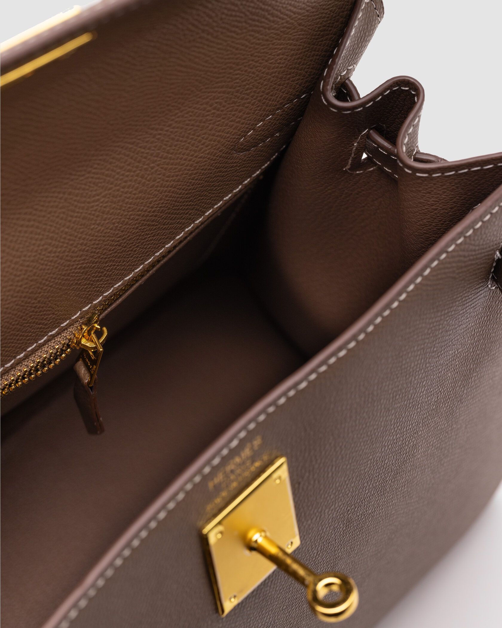 Hermes Kelly 25 Grey/Gold - 20