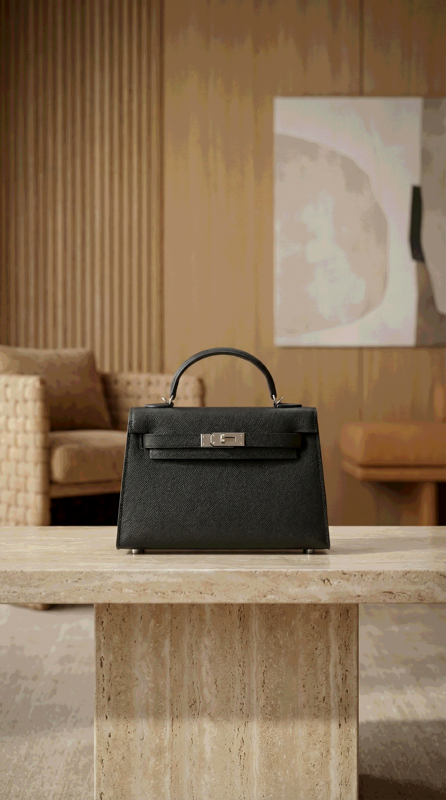 Hermes Kelly II Sellier 20 Black/Silver - 8