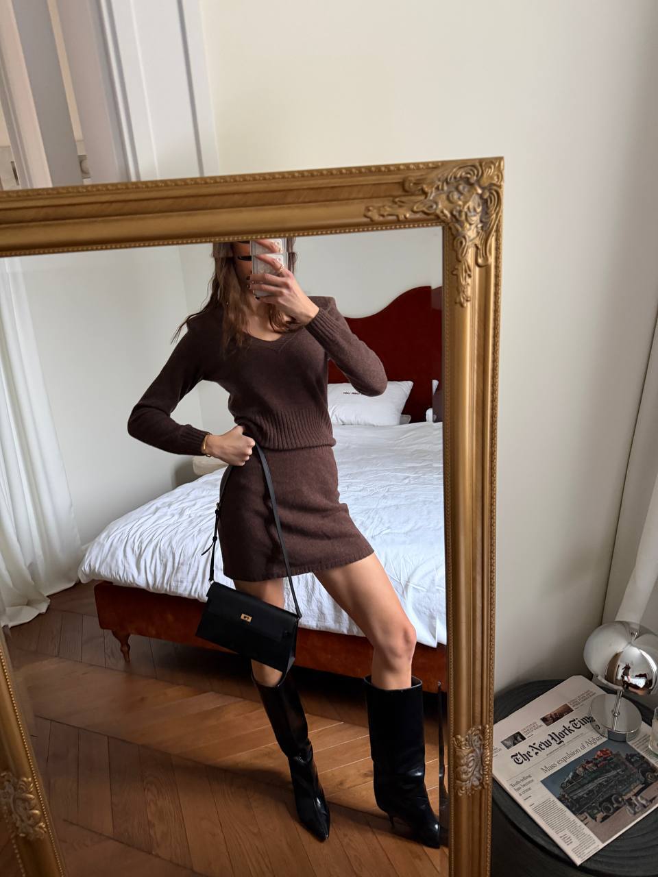 Hermes Kelly Pochette Black/Gold - 7