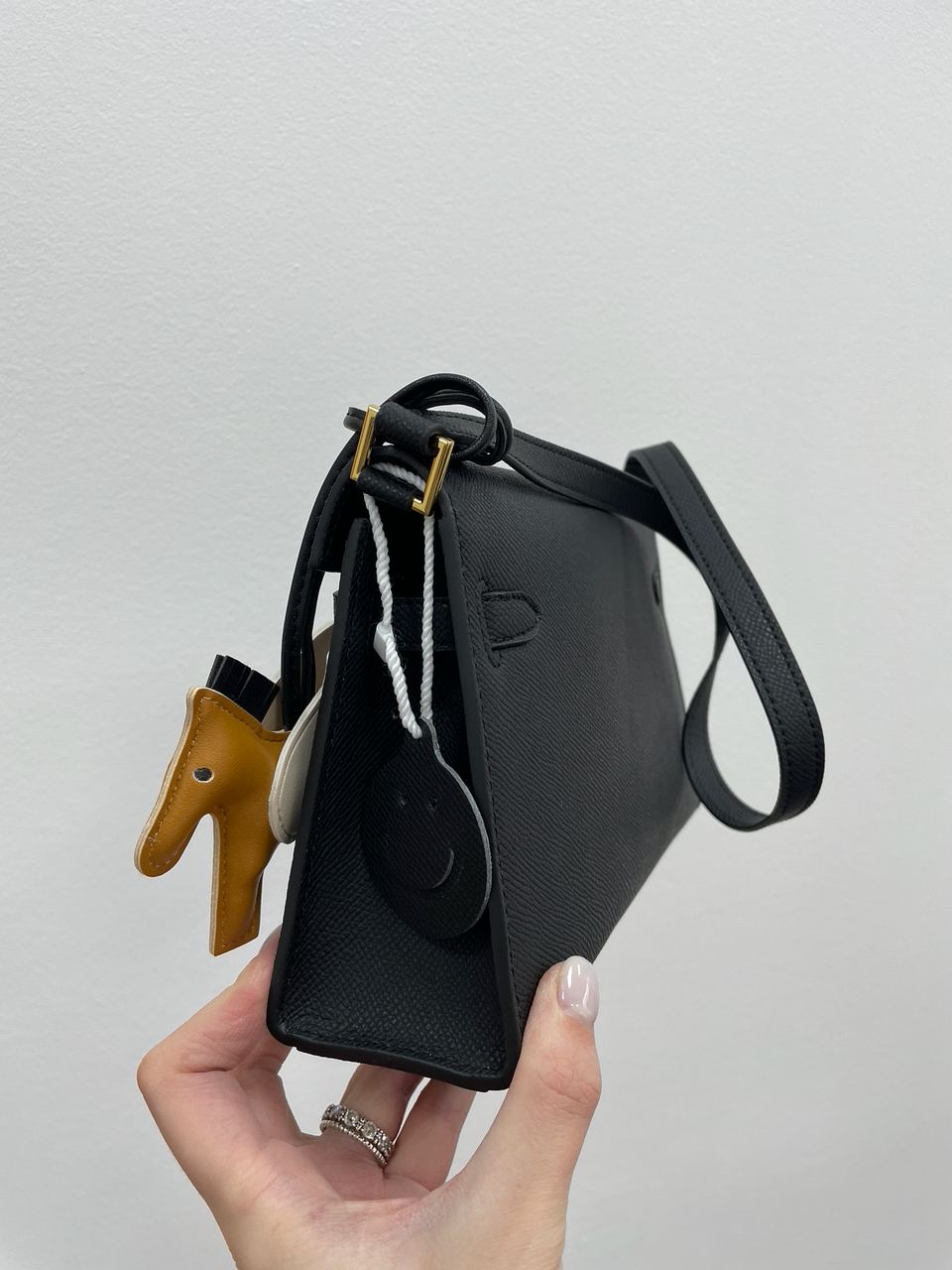 Hermes Kelly Pochette Black/Gold - 13