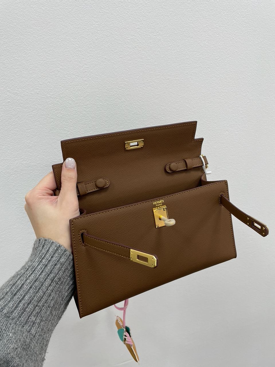 Hermes Kelly Pochette Brown/Gold - 14