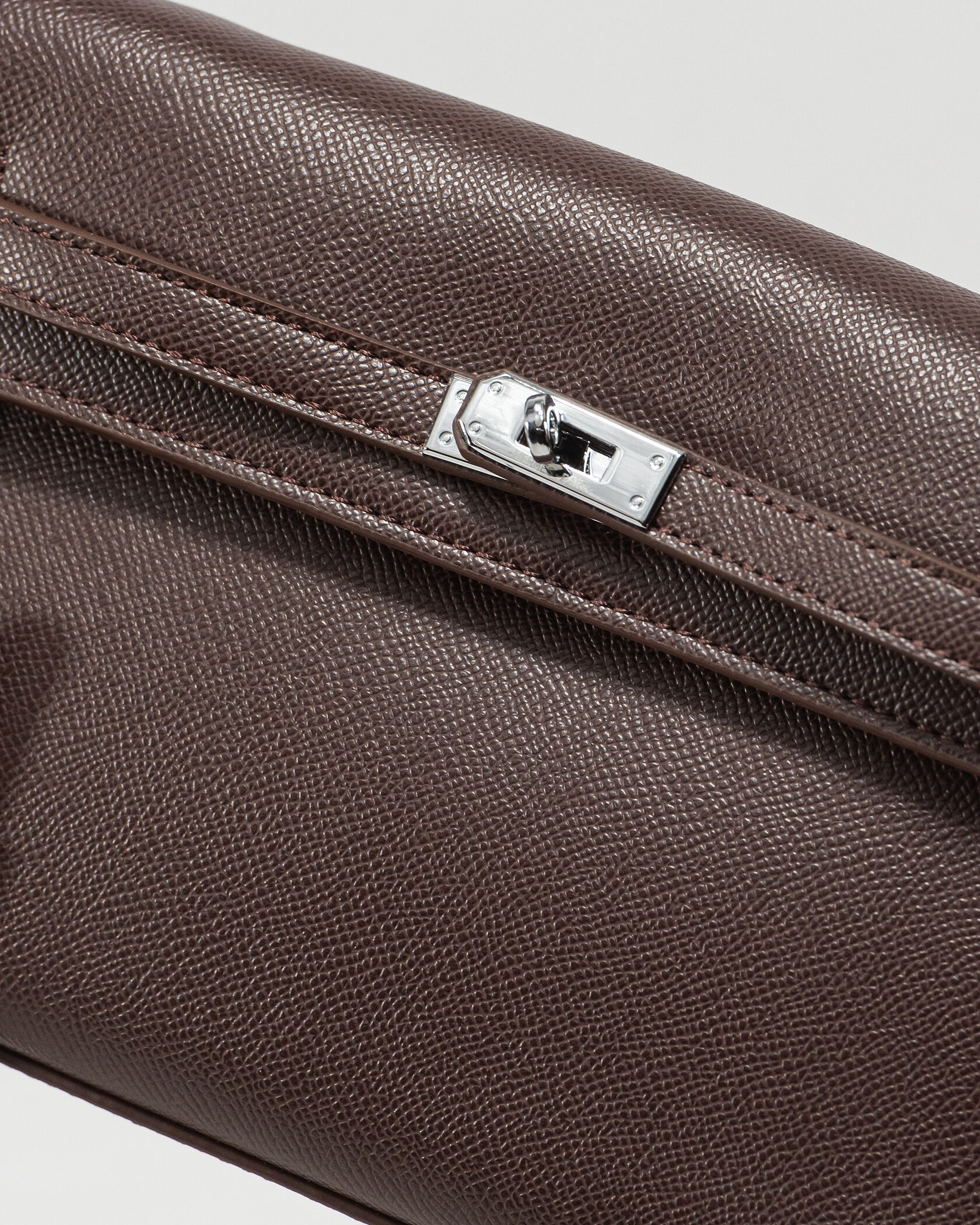 Hermes Kelly Pochette Brown/Silver - 9