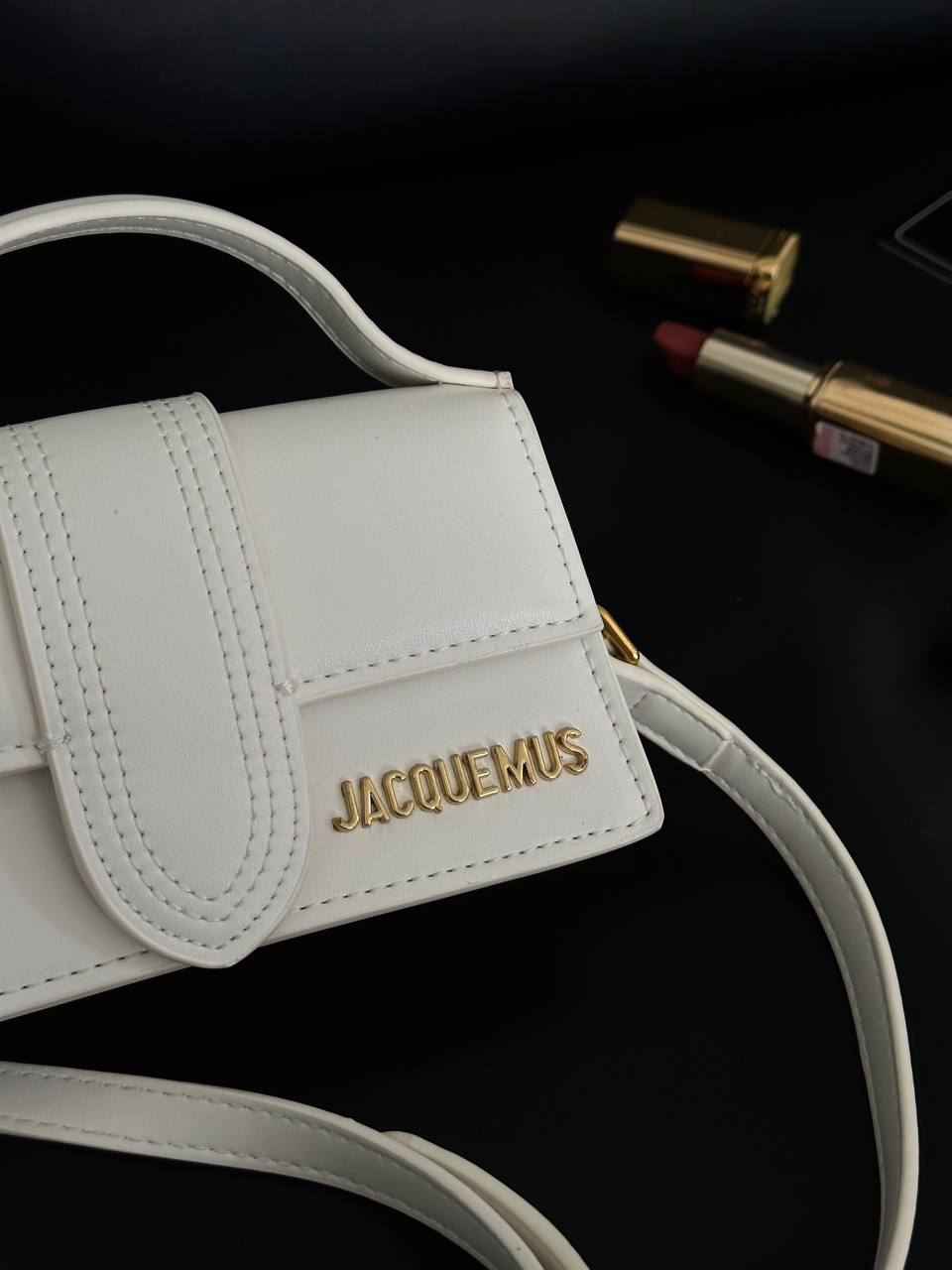 Jacquemus Le Bambino Small Handbag With Adjustable Crossbody White - 4