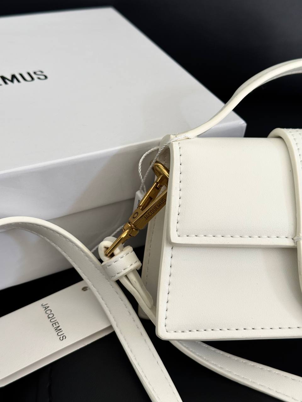 Jacquemus Le Bambino Small Handbag With Adjustable Crossbody White - 5