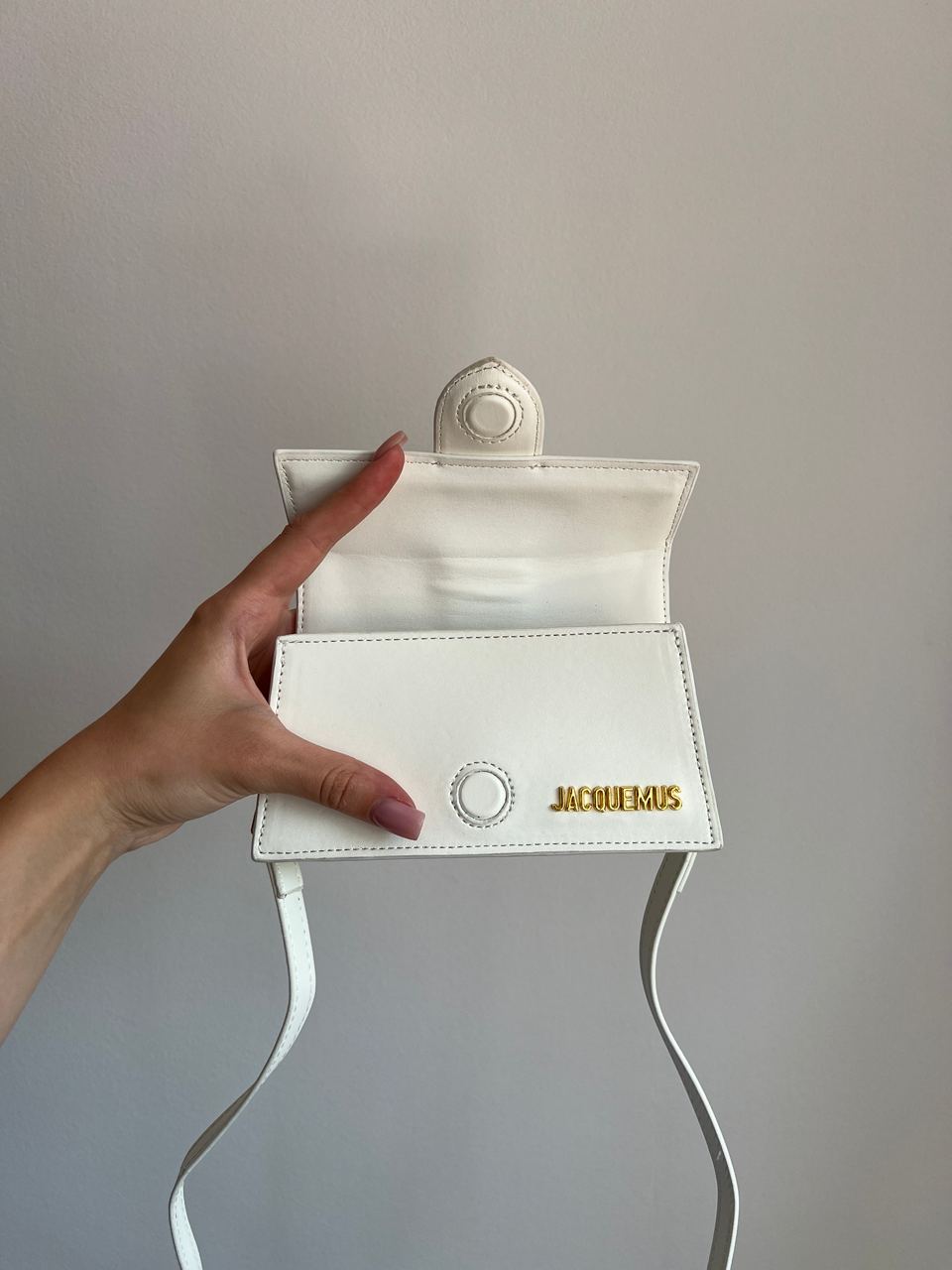 Jacquemus Le Bambino Small Handbag With Adjustable Crossbody White - 8