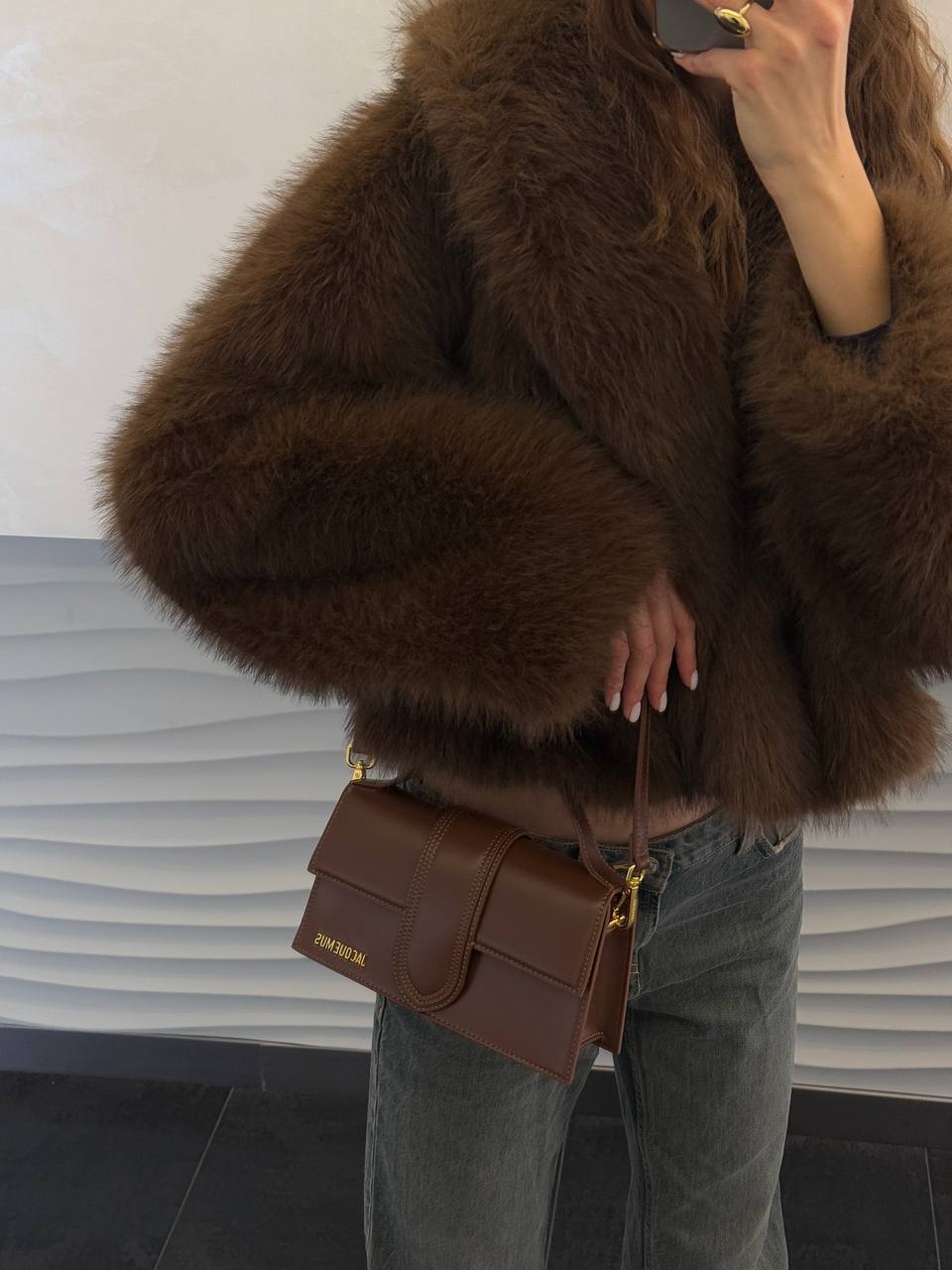 Jacquemus Le Bambino Small Leather Shoulder Bag in Brown - 5