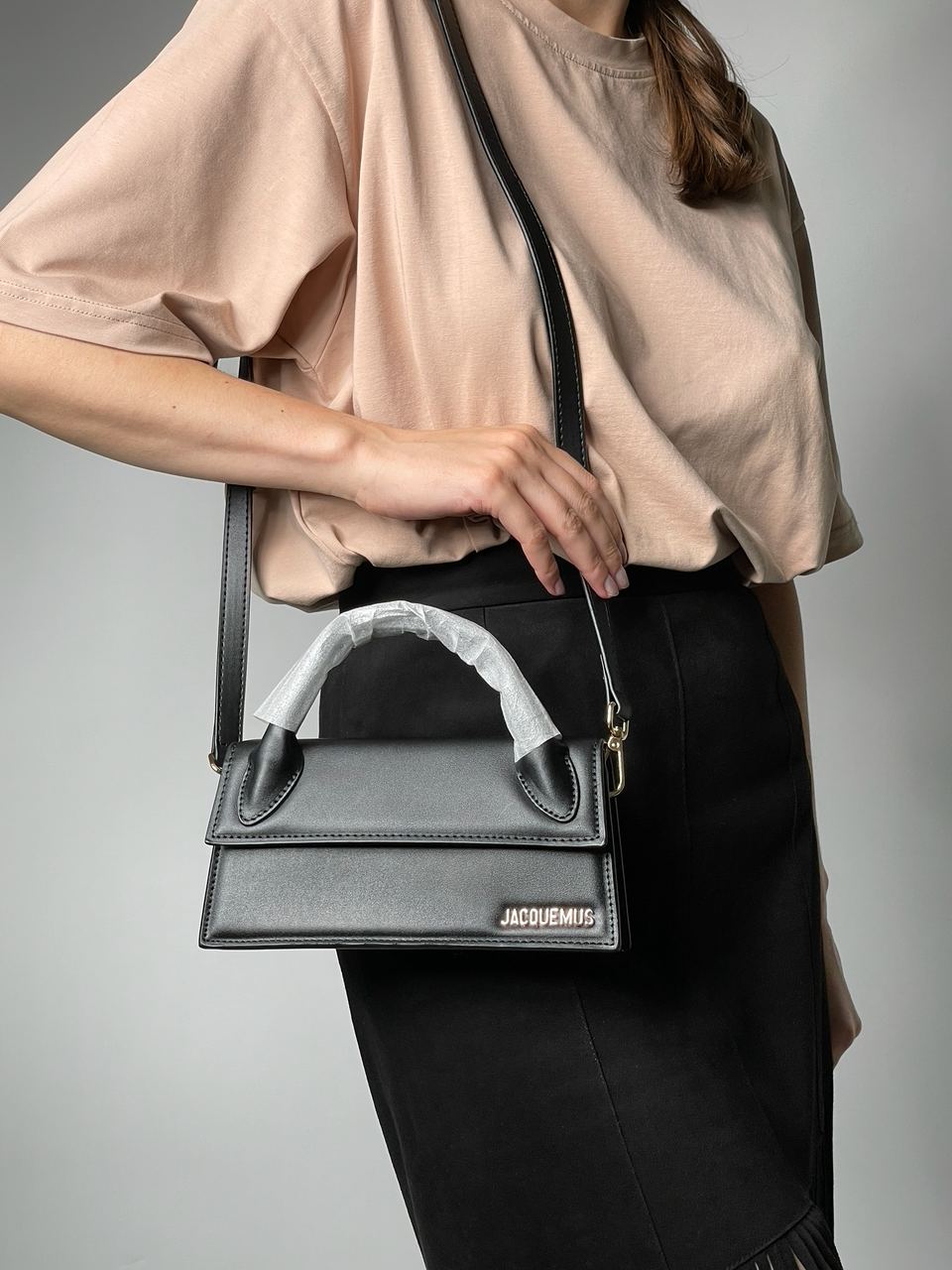 Jacquemus Le Chiquito Long Black Leather Top - 4