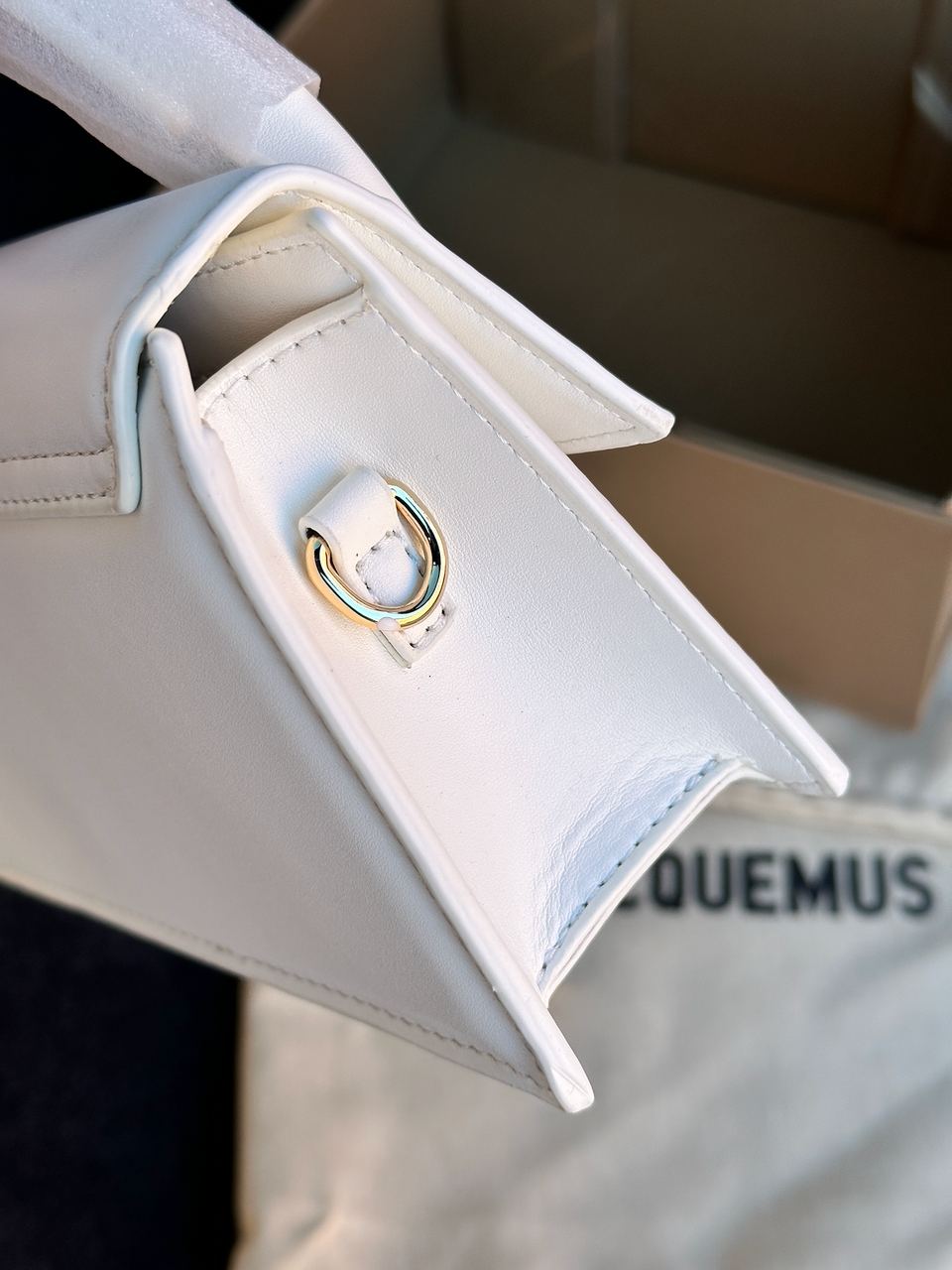 Jacquemus Le Chiquito Long White Leather Top - 10