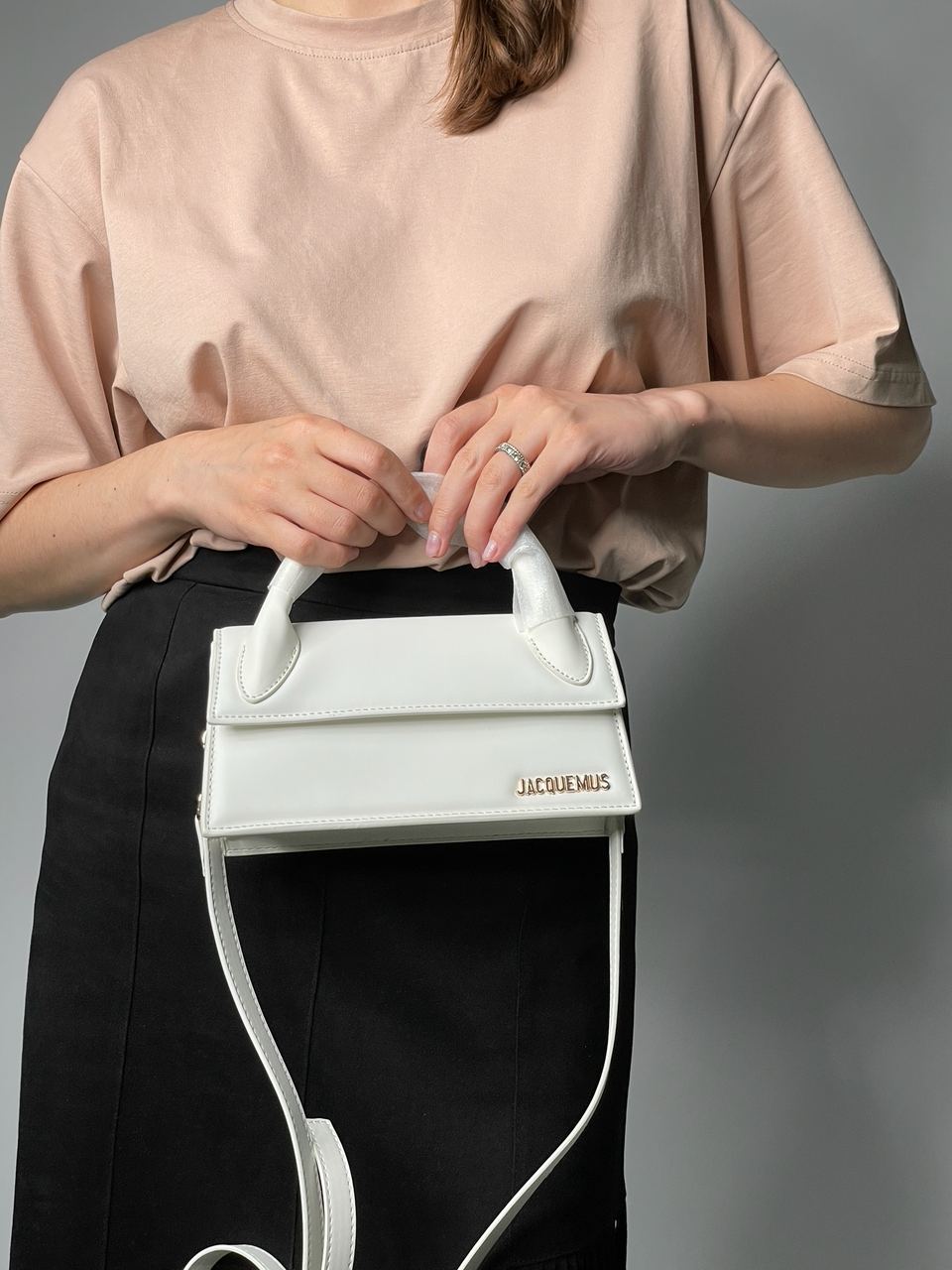 Jacquemus Le Chiquito Long White Leather Top - 5