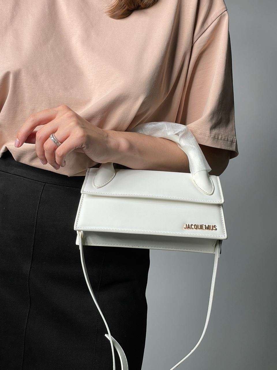 Jacquemus Le Chiquito Long White Leather Top - 6