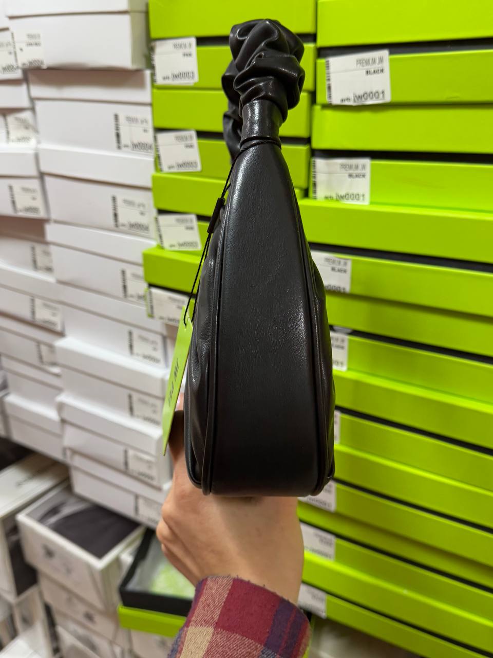 JW PEI Gabbi Ruched Hobo Handbag Black - 5