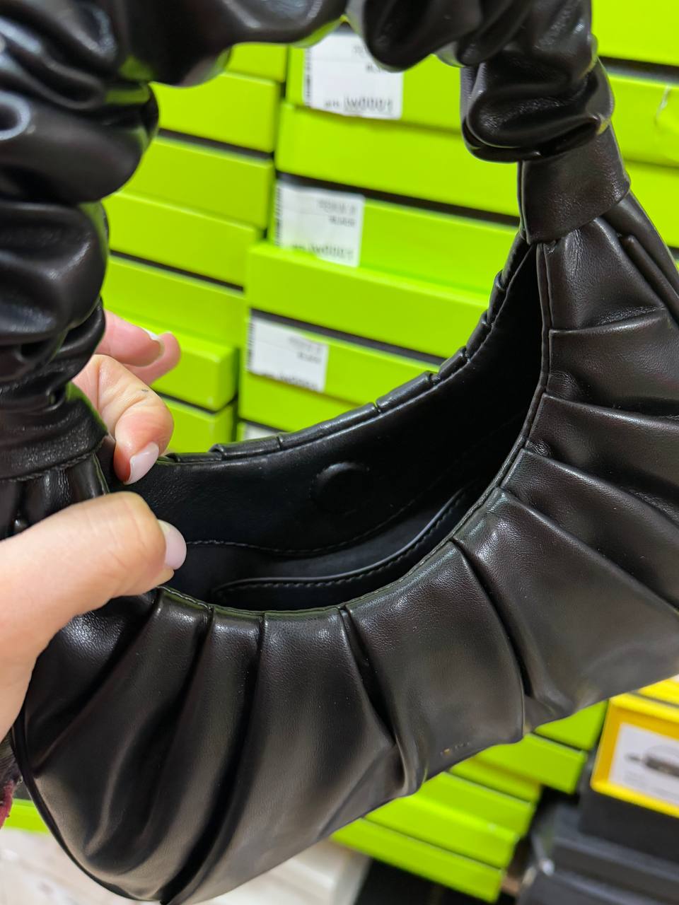 JW PEI Gabbi Ruched Hobo Handbag Black - 6