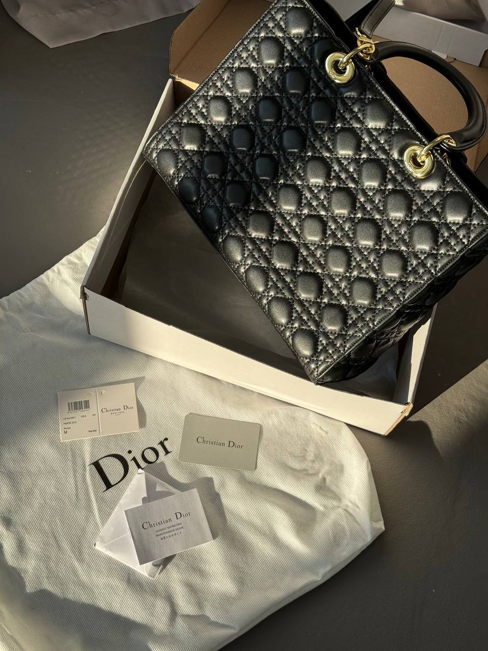 Lady Dior Medium BAG Black Cannage Lambskin - 2